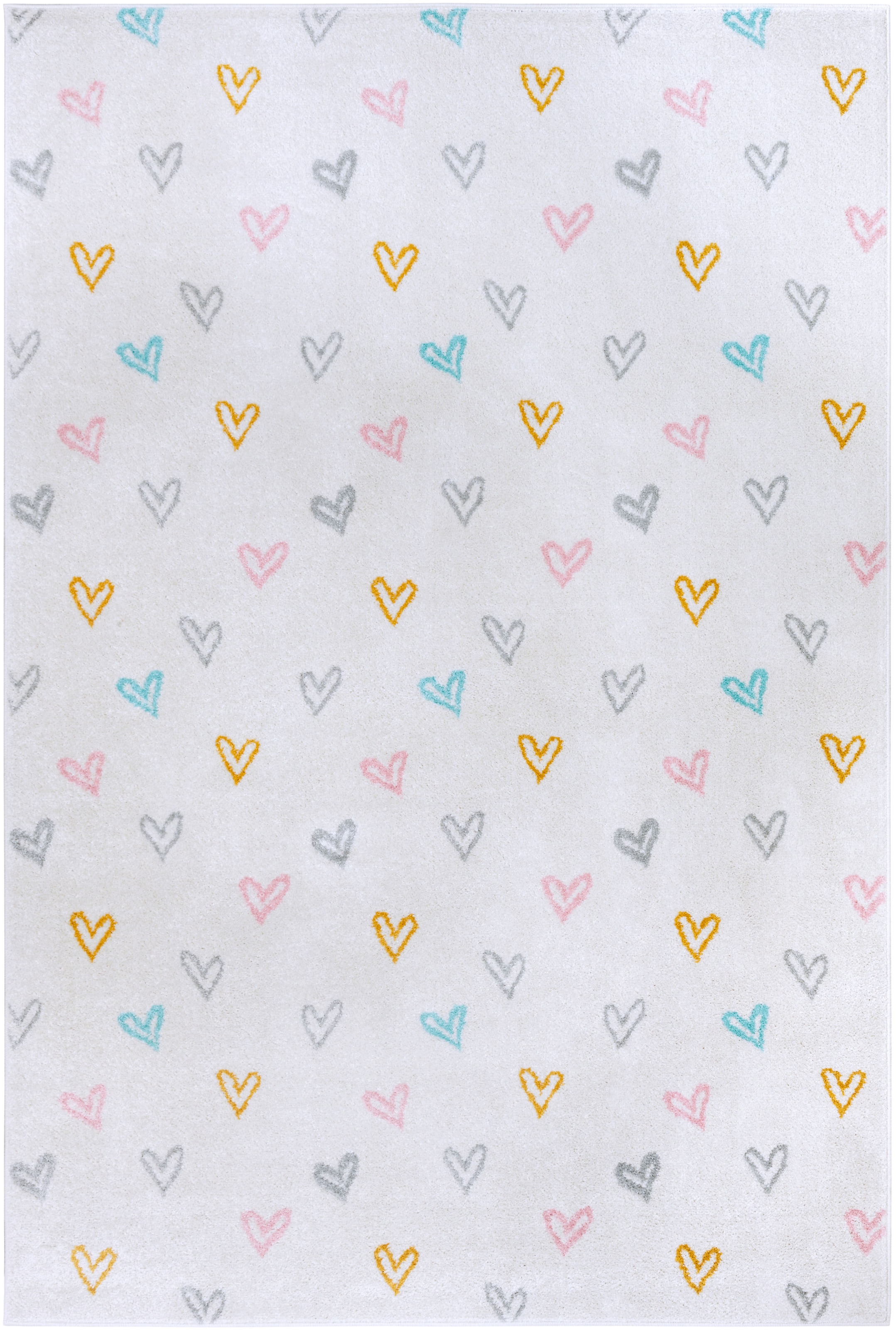 HANSE Home Kinderteppich »Adventures Hearts«, rechteckig, 7 mm Höhe, Spielteppich, fest, Kinderzimmer, Kurzflor, Spielunterlage