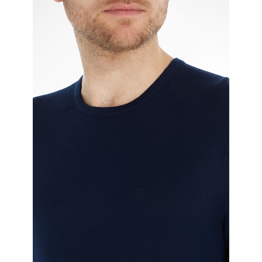 Calvin Klein Rundhalspullover »SUPERIOR WOOL CREW NECK SWEATER«