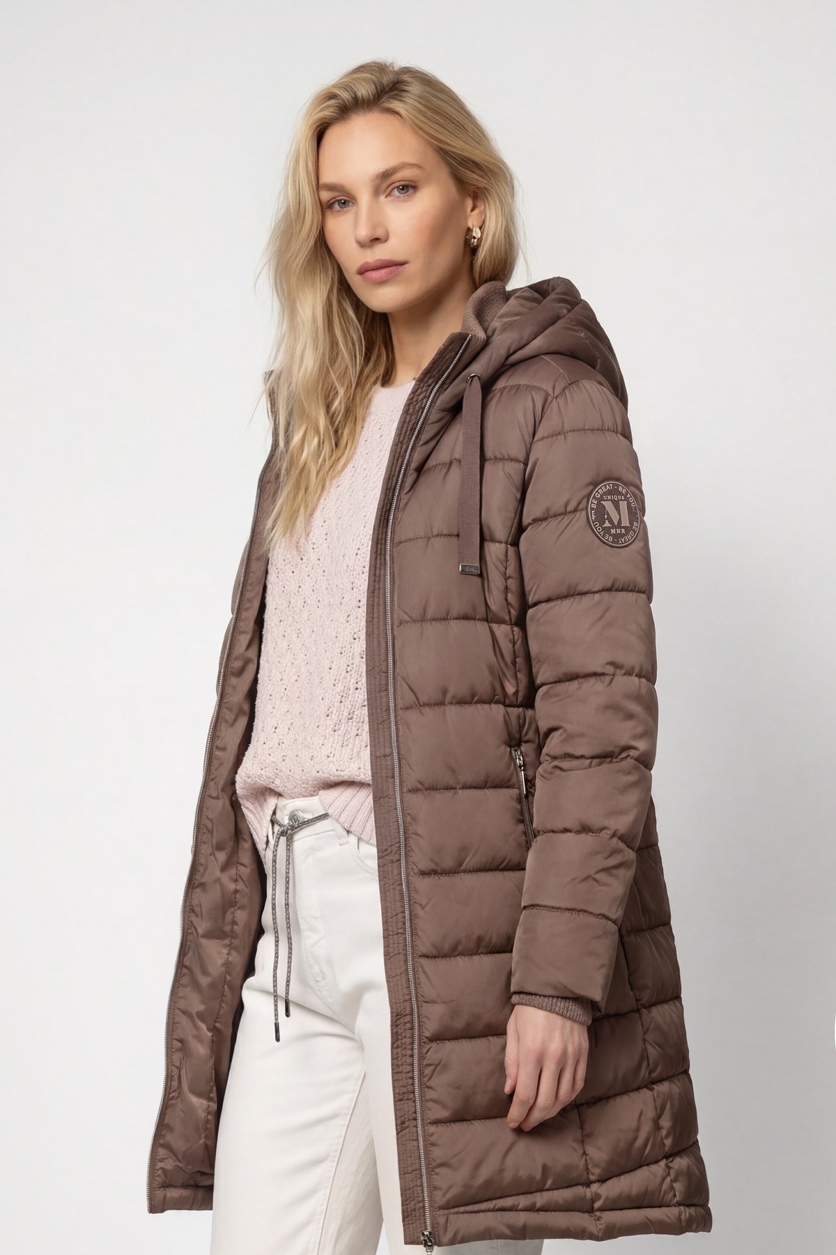 Monari Steppmantel »Mantel Stepp« Regular fit mit Stehkragen und Kapuze