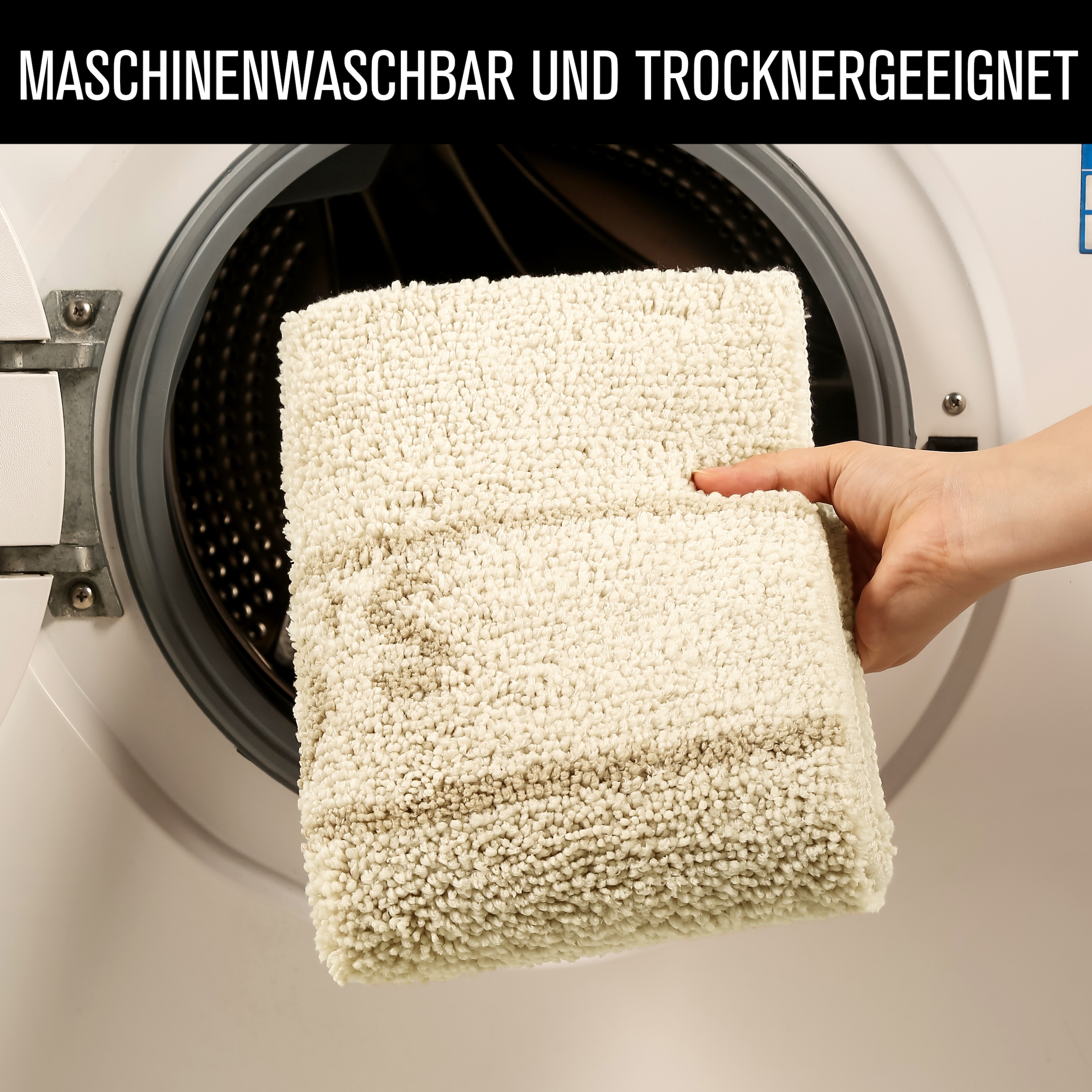 s.Oliver Badematte »Allie, Badvorleger, Badezimmer Teppich, Duschvorleger« Höhe 10 mm rutschhemmend beschichtet schnell trocknend | strapazierfähig Badteppich, weiche Haptik, unifarben mit s.Oliver Schriftzug