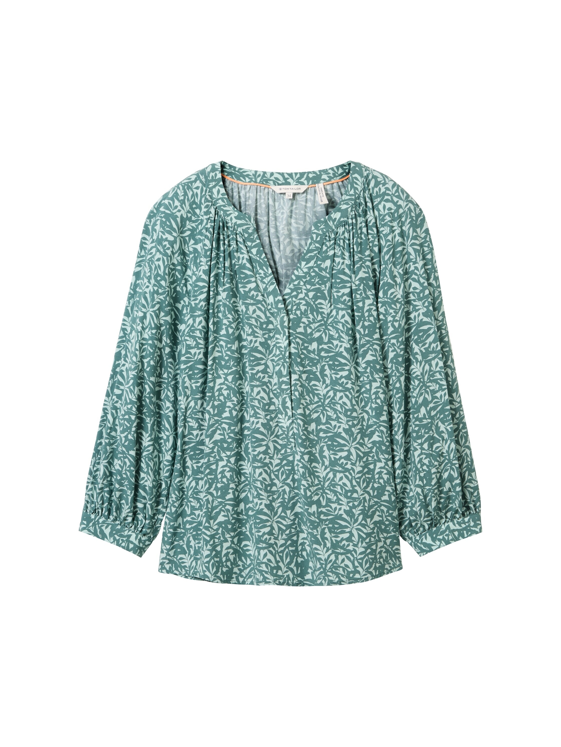 TOM TAILOR Druckbluse, mit Serafino-Kragen