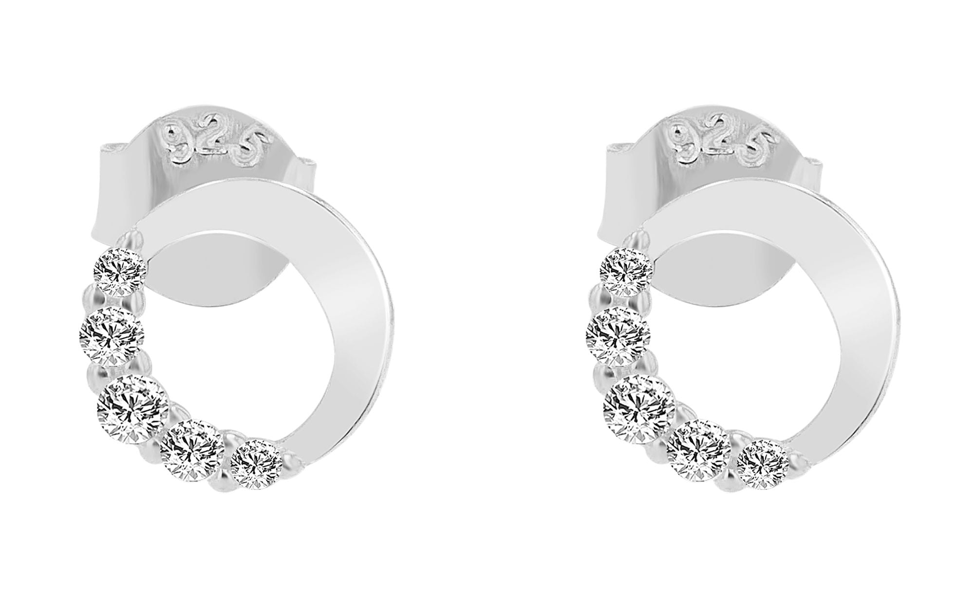 Adelia´s Paar Ohrstecker »Damen Ohrringe ¿ Ohrstecker aus 925 Silber mit Zirkonia«