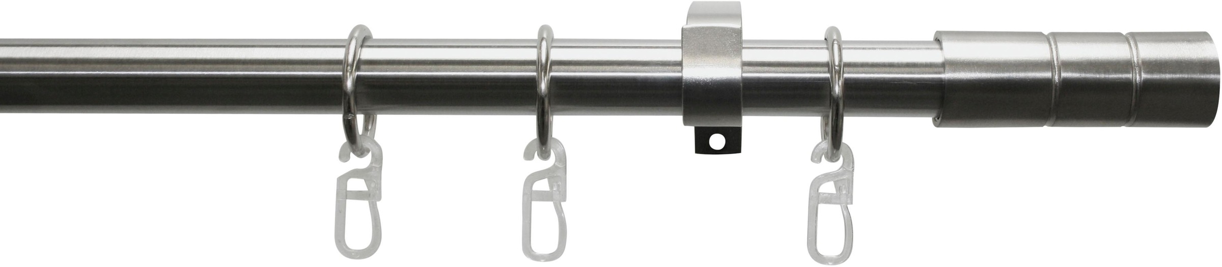 GARDINIA Gardinenstange »Set Metall«, 1 läufig-läufig, Fixmaß, 19 mm, Serie Zylinder
