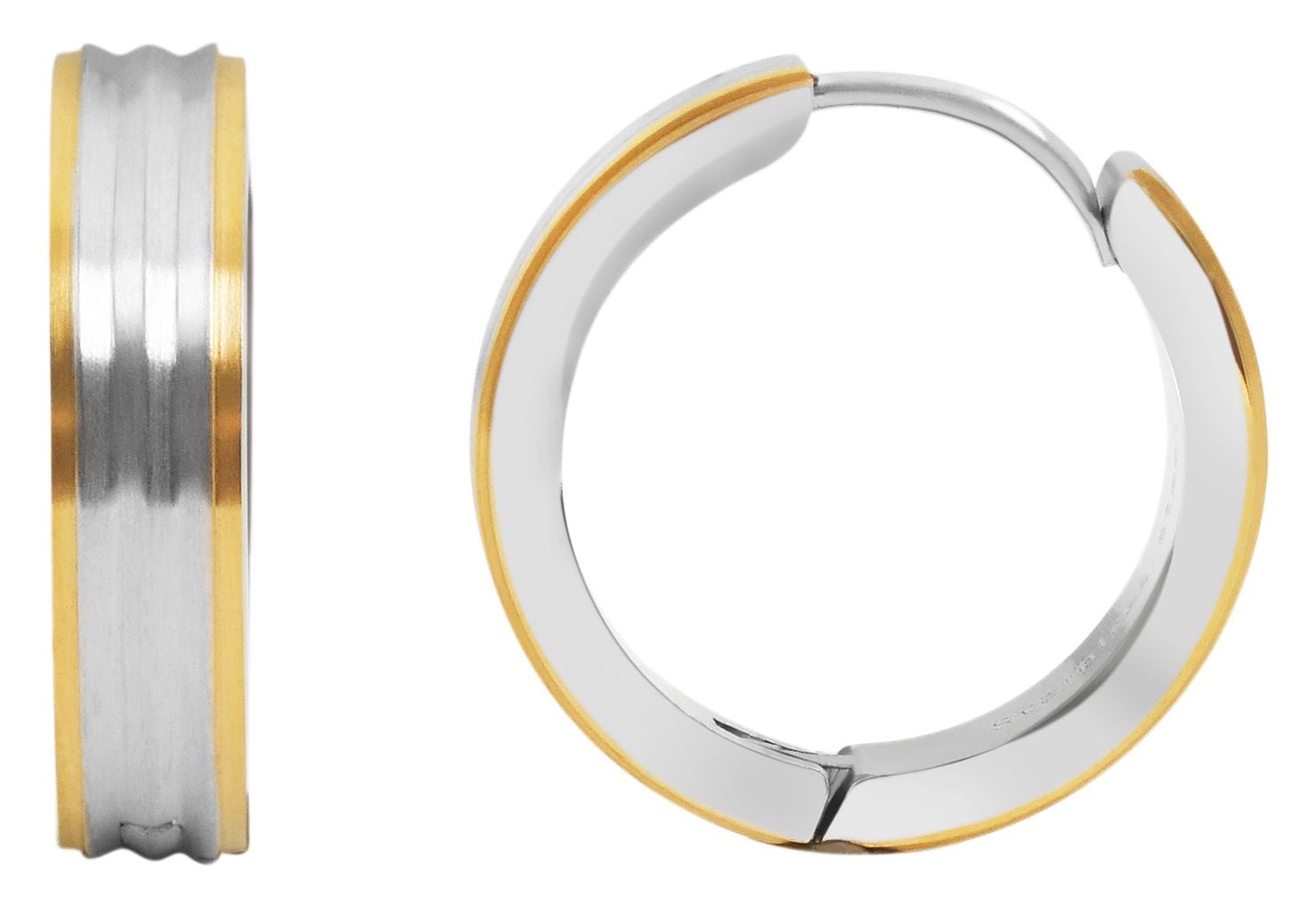 Adelia´s Paar Creolen »Damen Ohrringe ¿ Klappcreole aus Edelstahl«