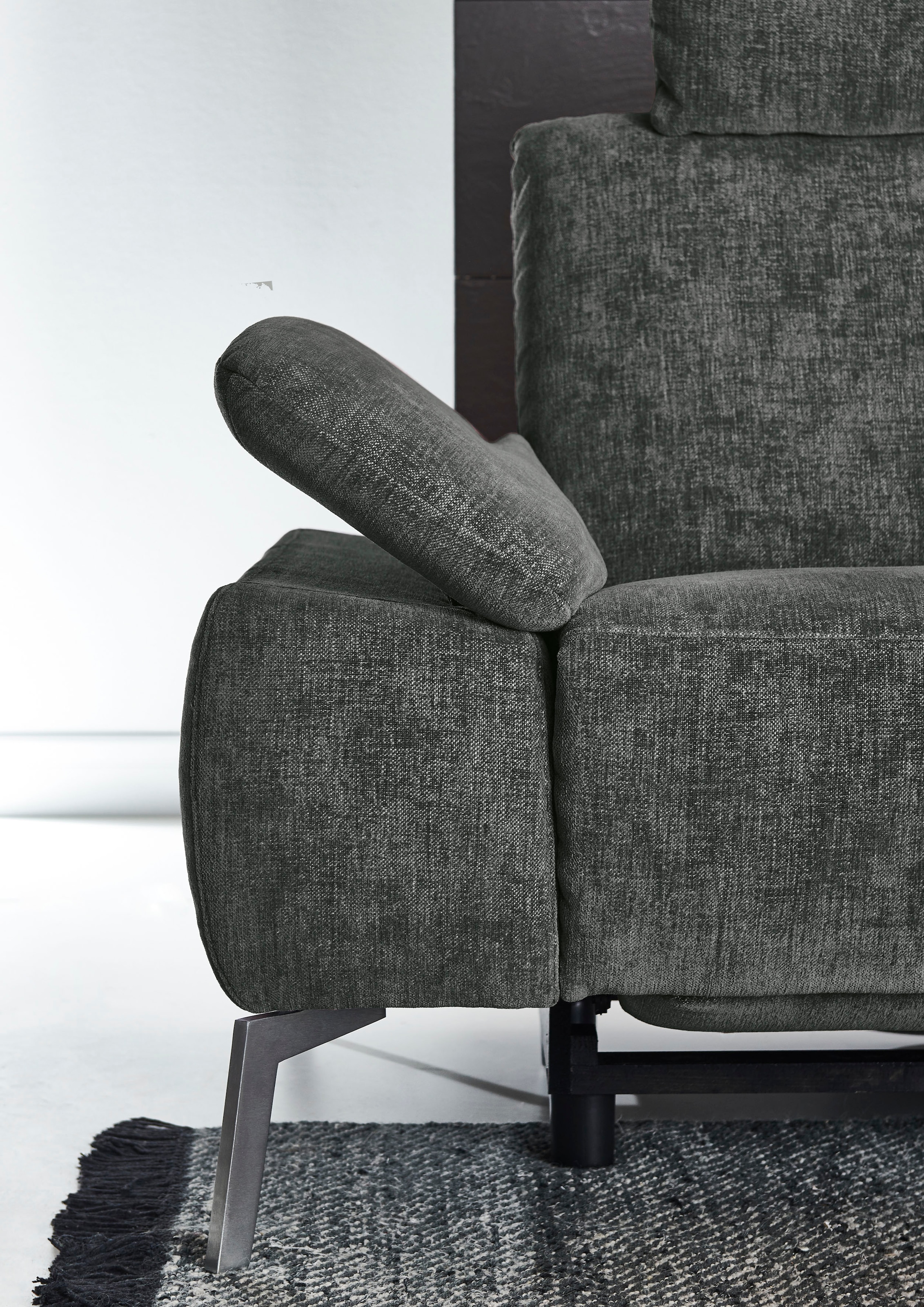 INOSIGN Ecksofa »Bellini L-Form«, teilmotorische Relaxfunktion an 1 Element, klappbare Armlehnen
