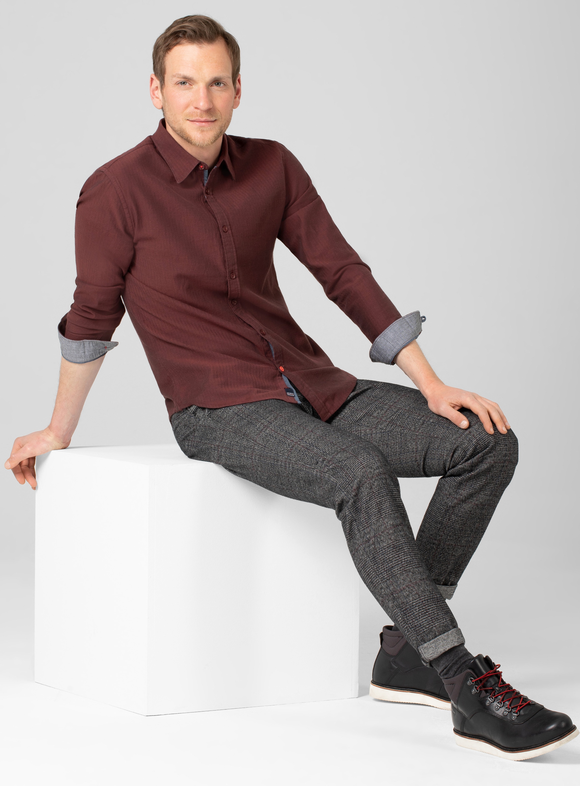 TIMEZONE Langarmhemd »Micro Pattern Shirt«