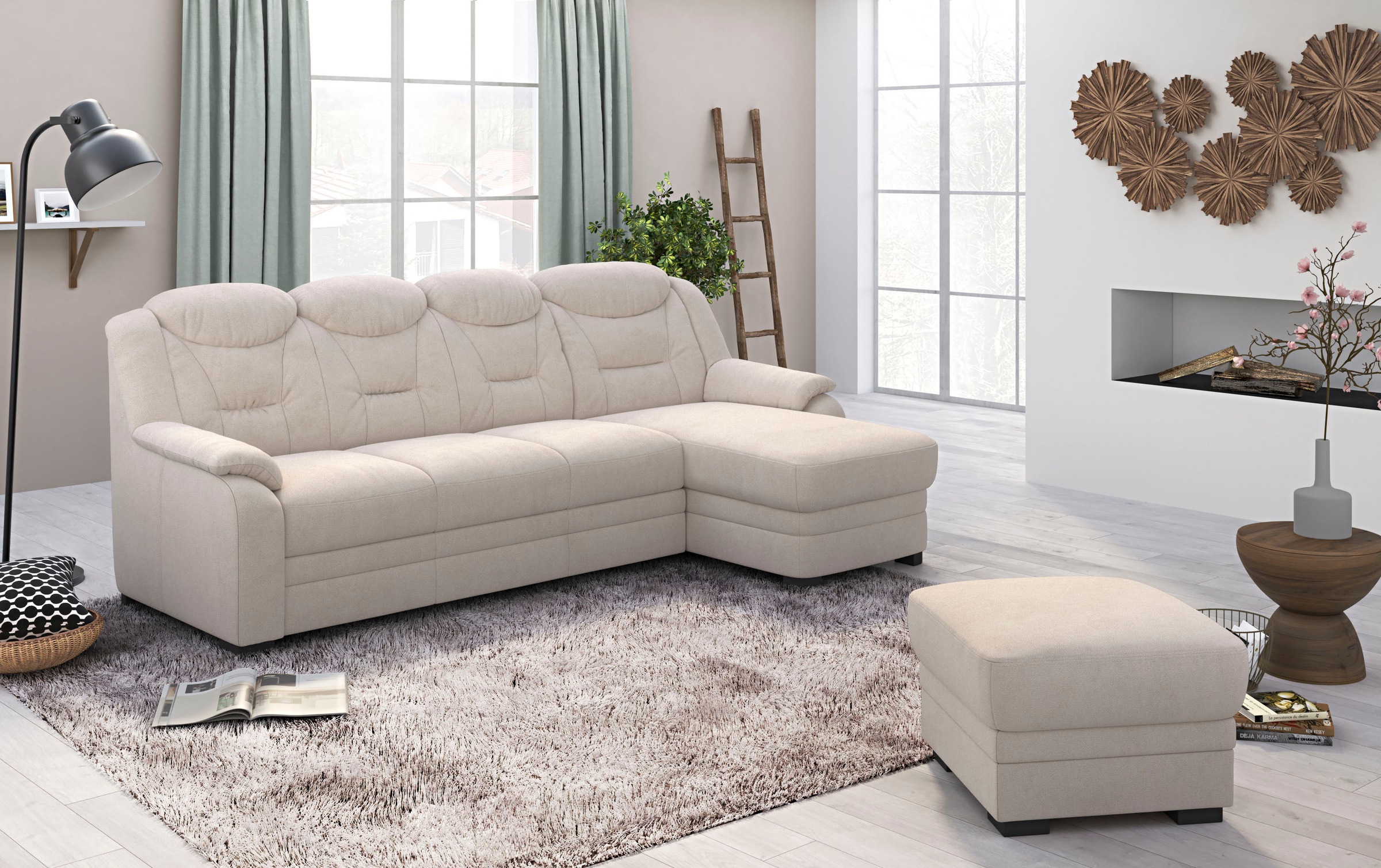 COTTA Ecksofa »Marcus L-Form«, wahlweise mit Bettfunktion