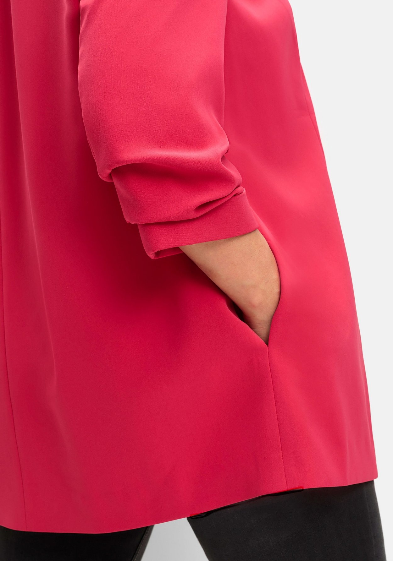 Sheego Longblazer »Blazer mit Schalkragen und gerafftem 3/4-Arm«