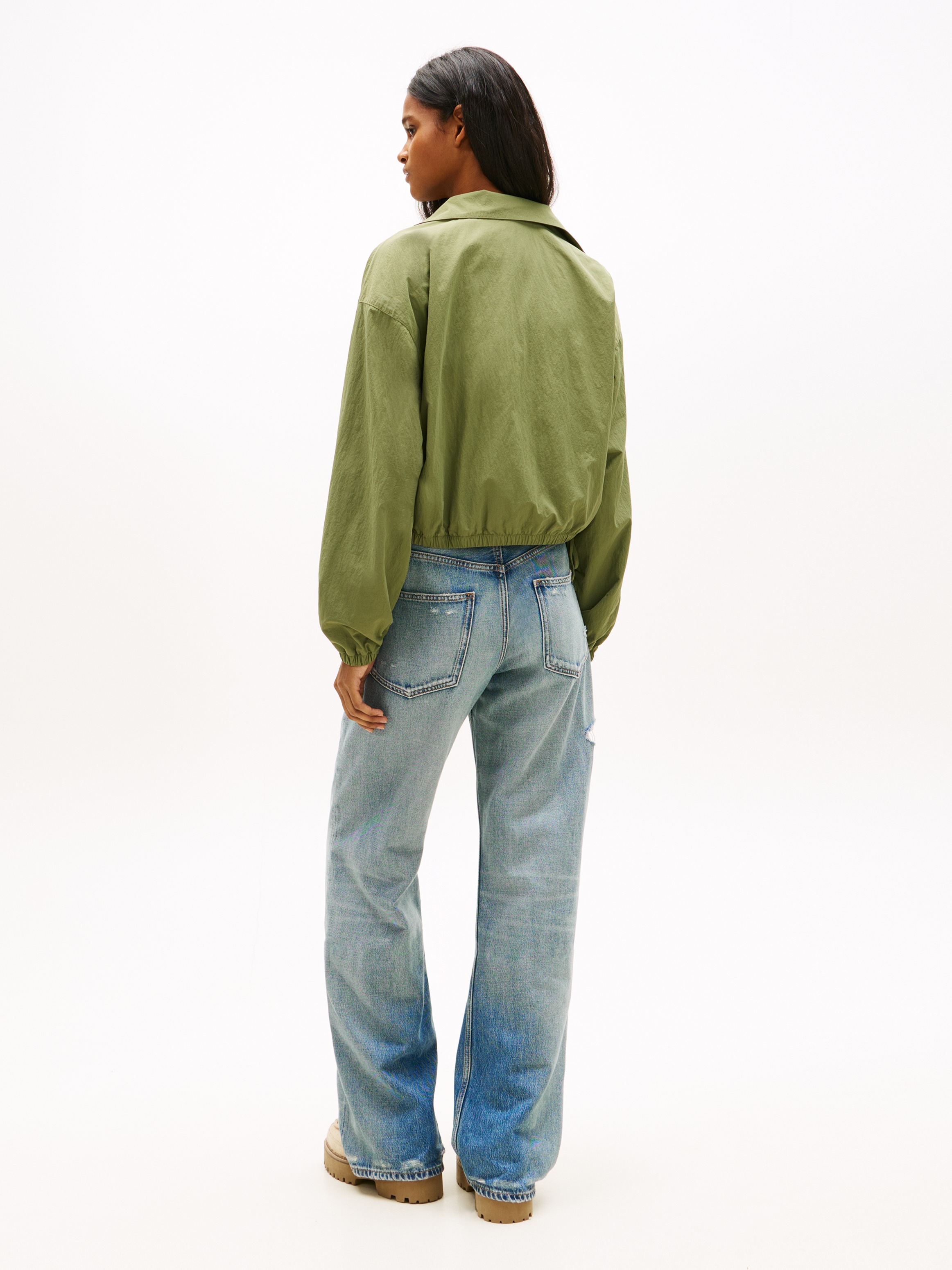 Tommy Jeans Kurzjacke »TJW TIE SIDE HIGH NECK JACKET« Taillenbund mit seitlichen Bindebändern