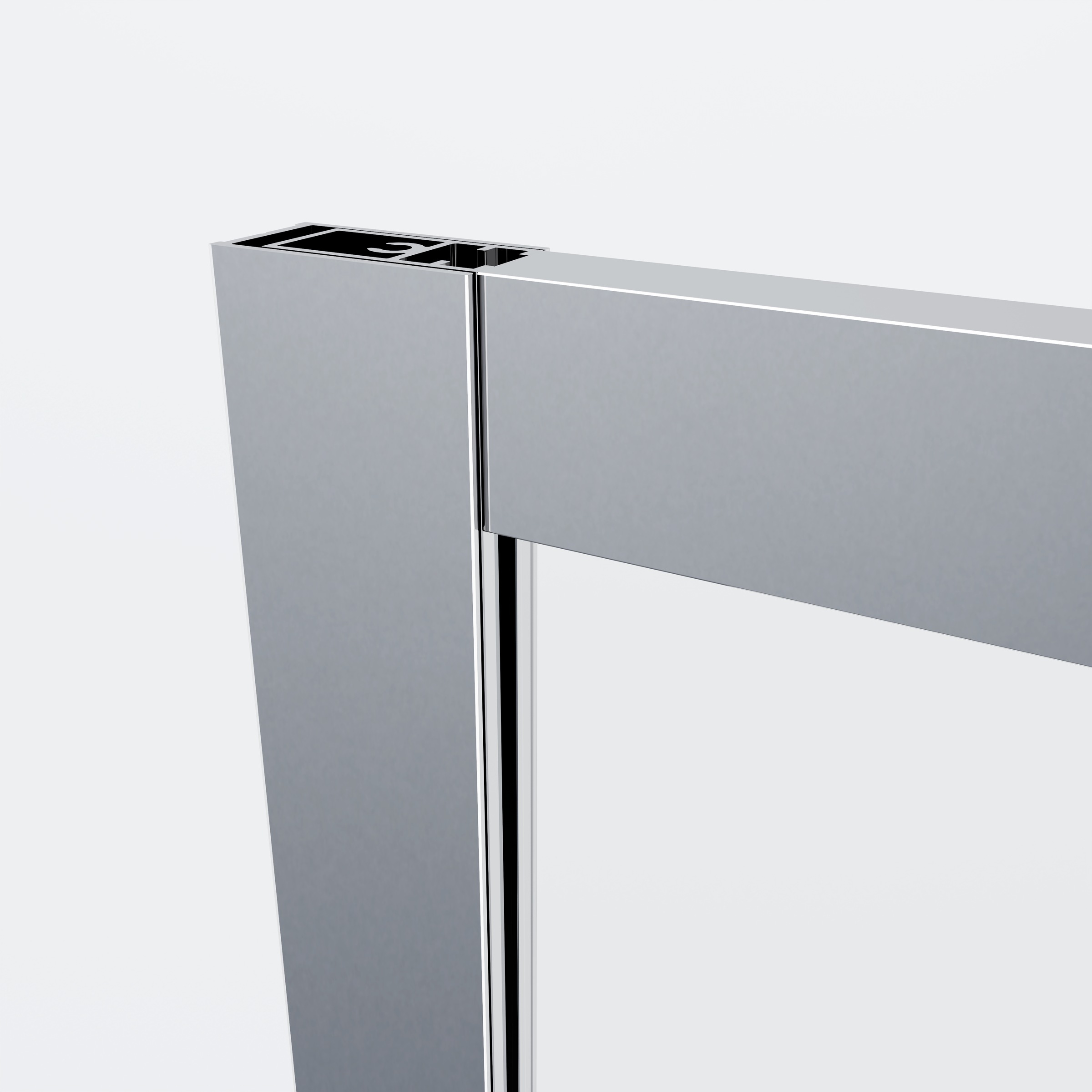 welltime Walk-in-Dusche Dreigeteilte Scheibe in trendigem Blockdesign