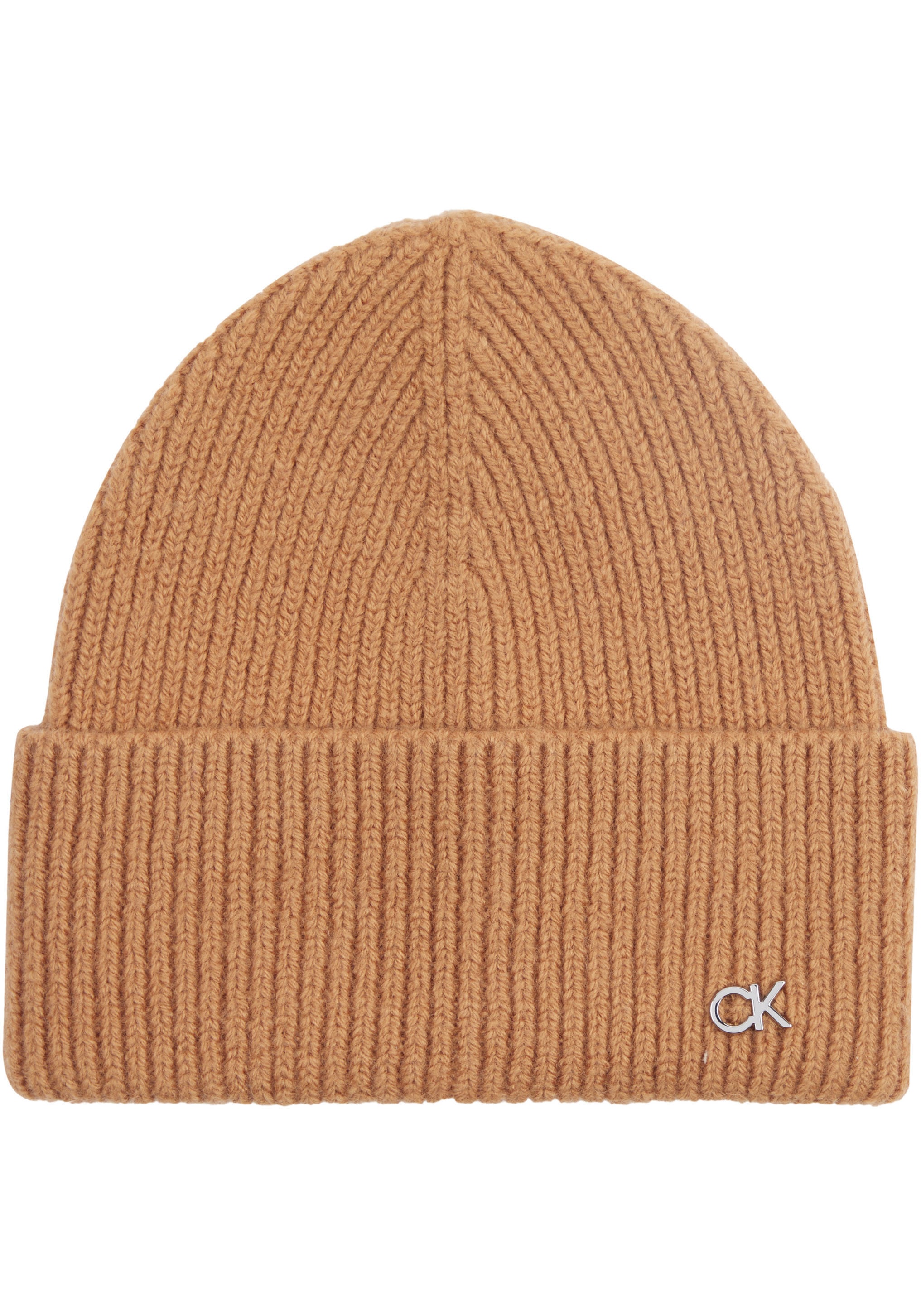 Beanie »CK METAL CHUNKY RIB BEANIE«, mit Logozeichen