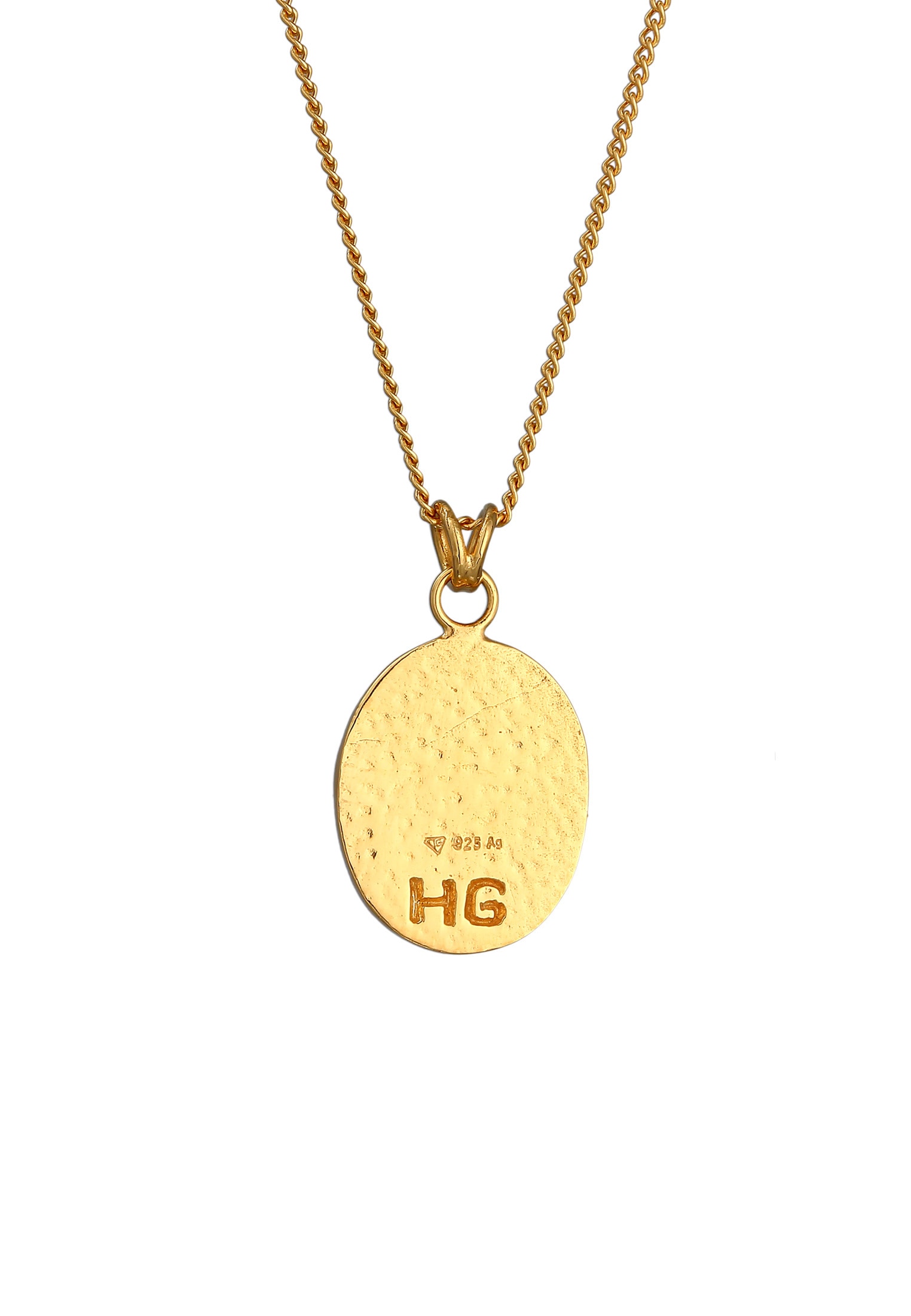 HAZE & GLORY Kette mit Anhänger »Halskette Plättchen - Wild Rose 925 Silber«