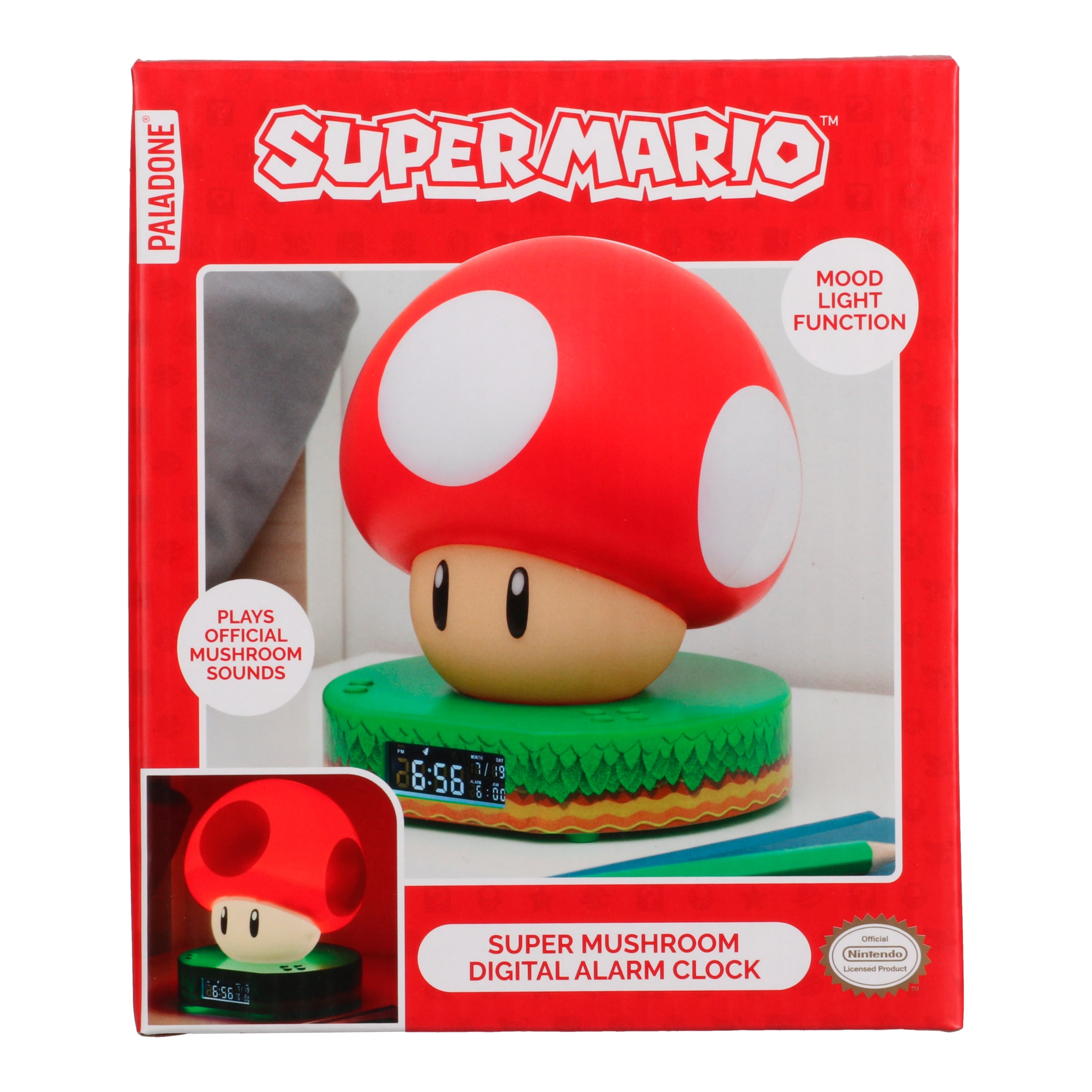 Paladone Wecker »Super Mario Pilz Mushroom digital Wecker«