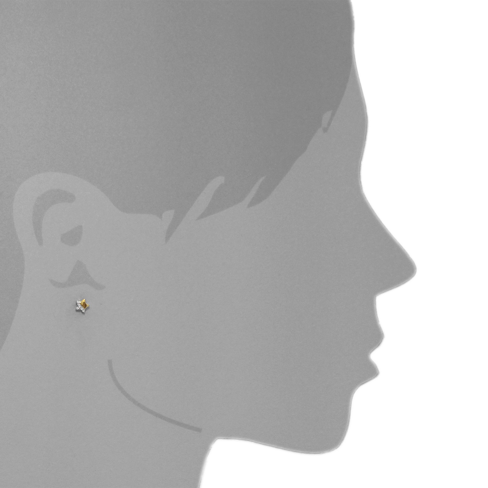 OSTSEE-SCHMUCK Paar Ohrstecker »- Stern - Gold 333/000 - Zirkonia«