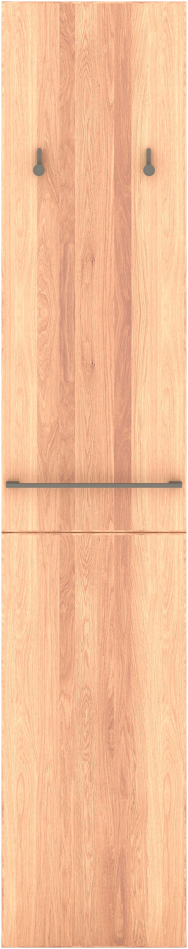 Musterring Garderobe »Sorrent, Garderobenpaneel, Wandregal, massiv Eiche«, (Flurgarderobe, B 38 / H 194 / T 23 cm), mit Ablage & Haken
