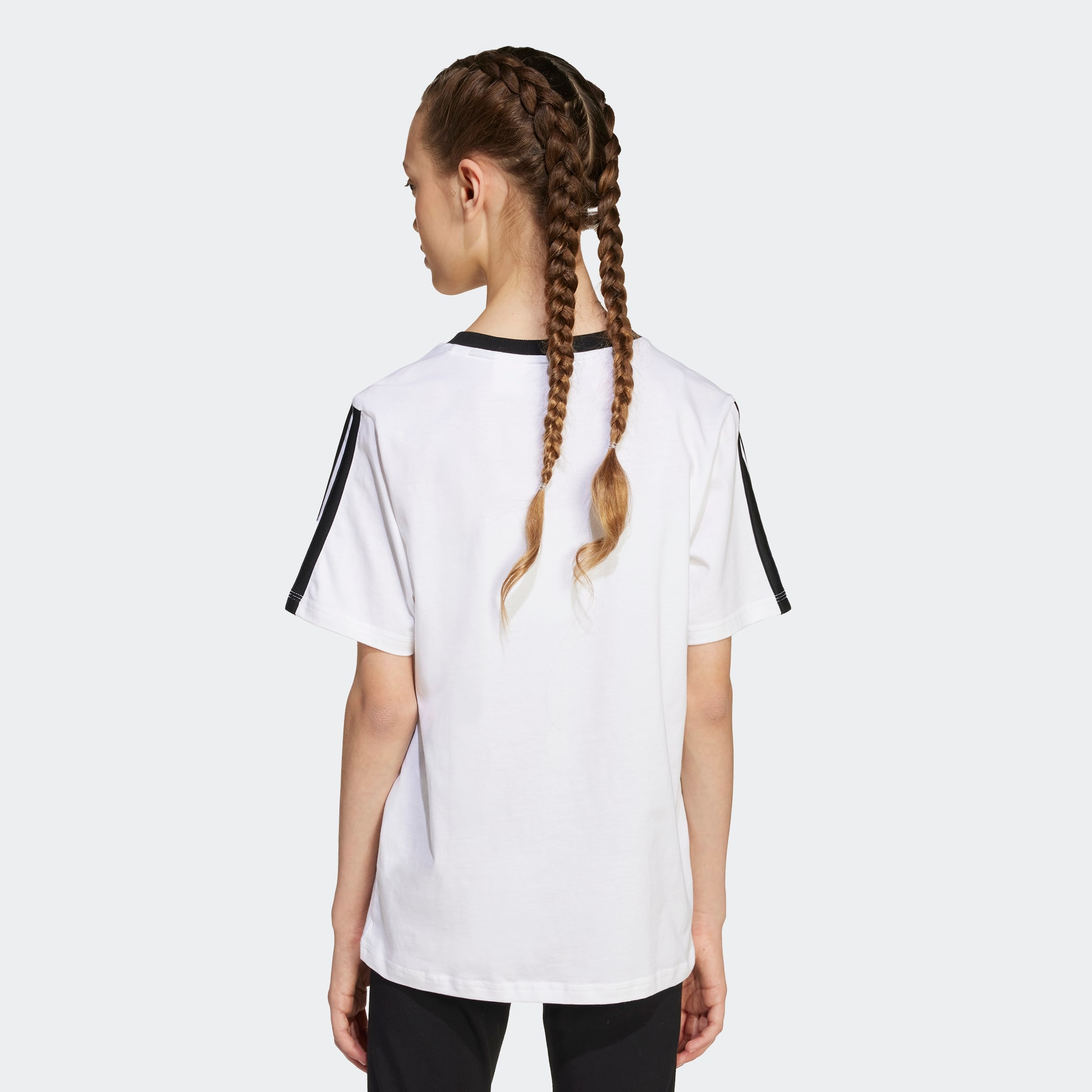 adidas Sportswear T-Shirt »JG 3S BF TEE« klassische Passform, 3-Streifen an den Ärmeln, aus Baumwolle