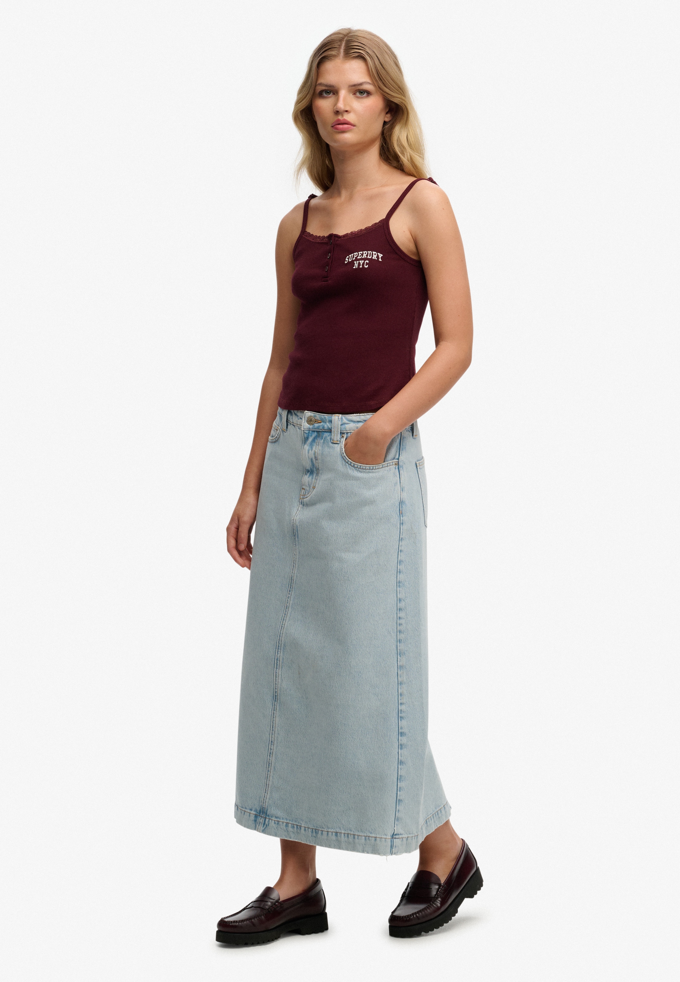 Superdry Jeansrock »DENIM CARGO MAXI SKIRT«