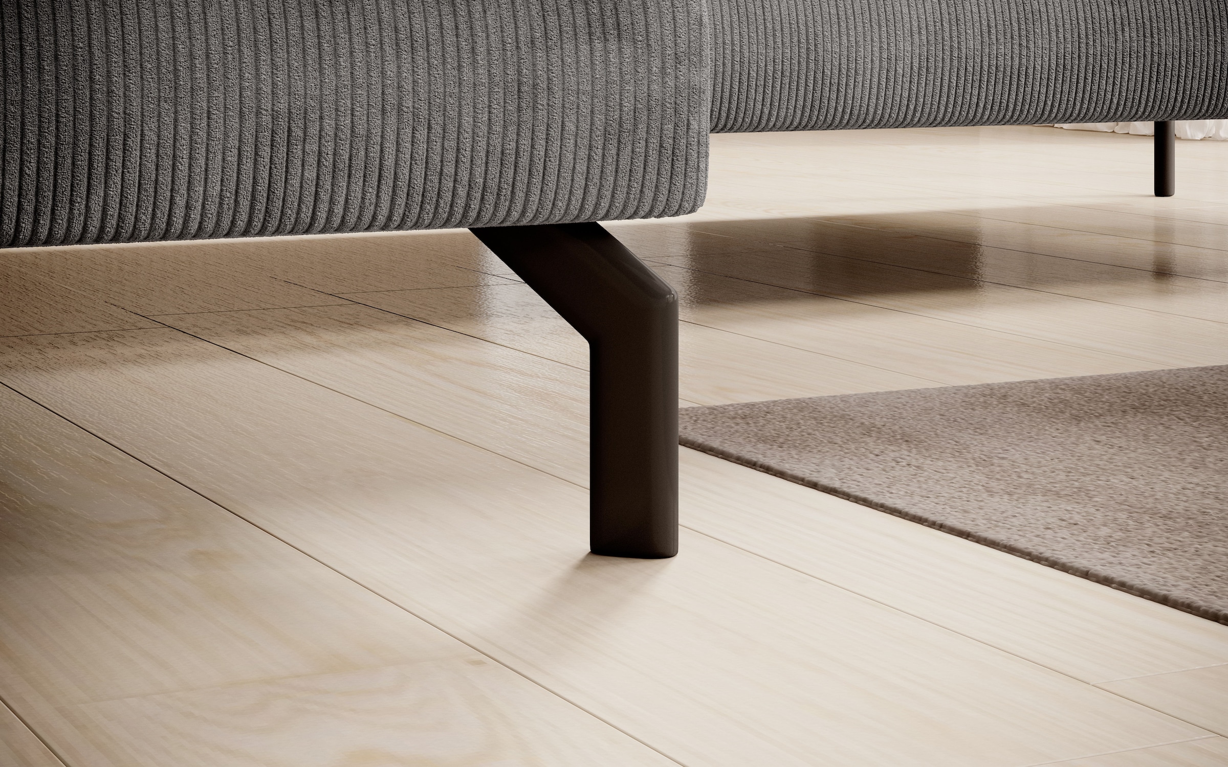 INOSIGN Ecksofa »Cross, mit softem Sitz, L-Form, wendbare Zierkissen, Breite 284 cm«, Couch mit vielen Kissen, stylische Kreuznaht, elegante Metallfüße