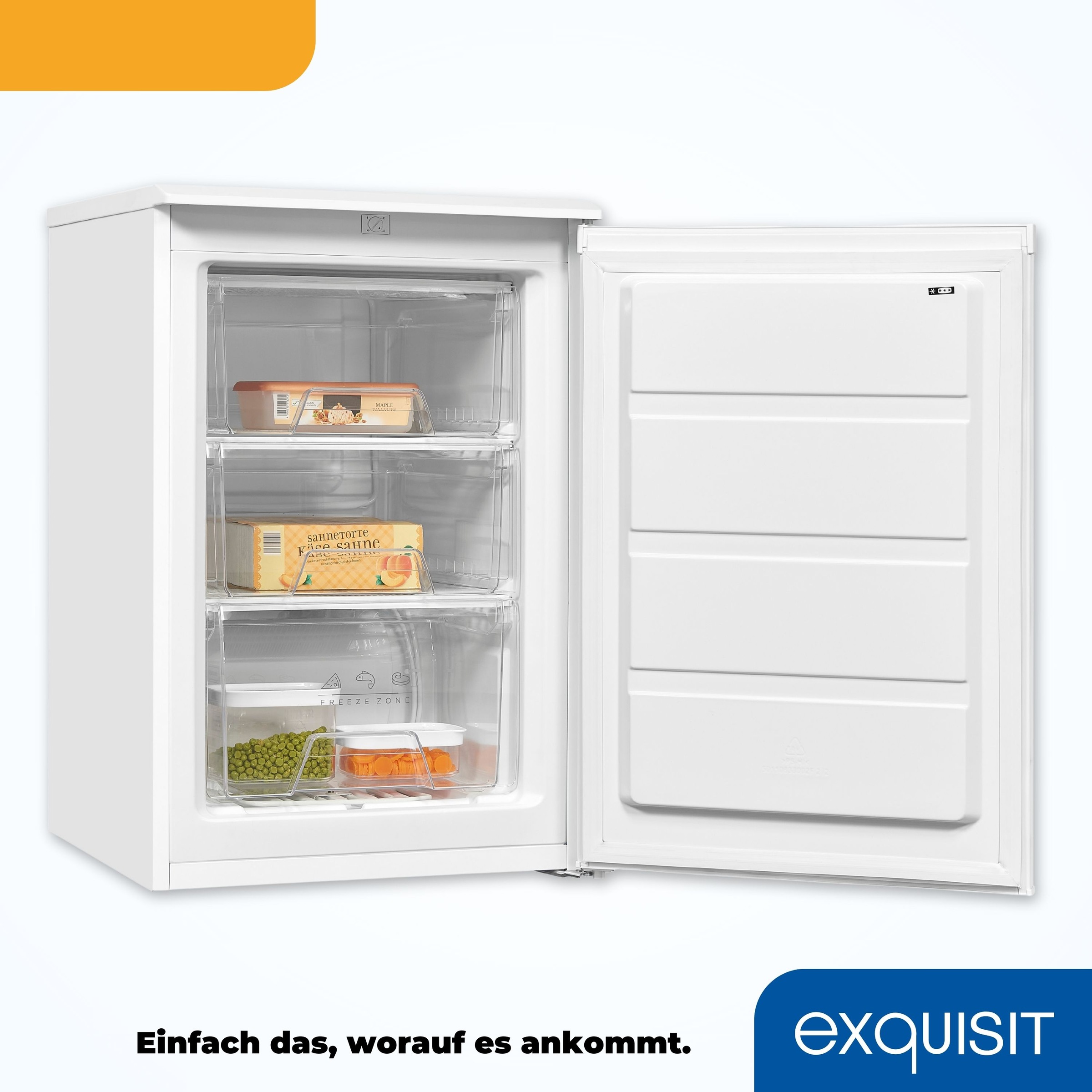 exquisit Gefrierschrank »GS80-030E weiss«, 84,5 cm hoch, 55,3 cm breit, Türanschlag wechselbar