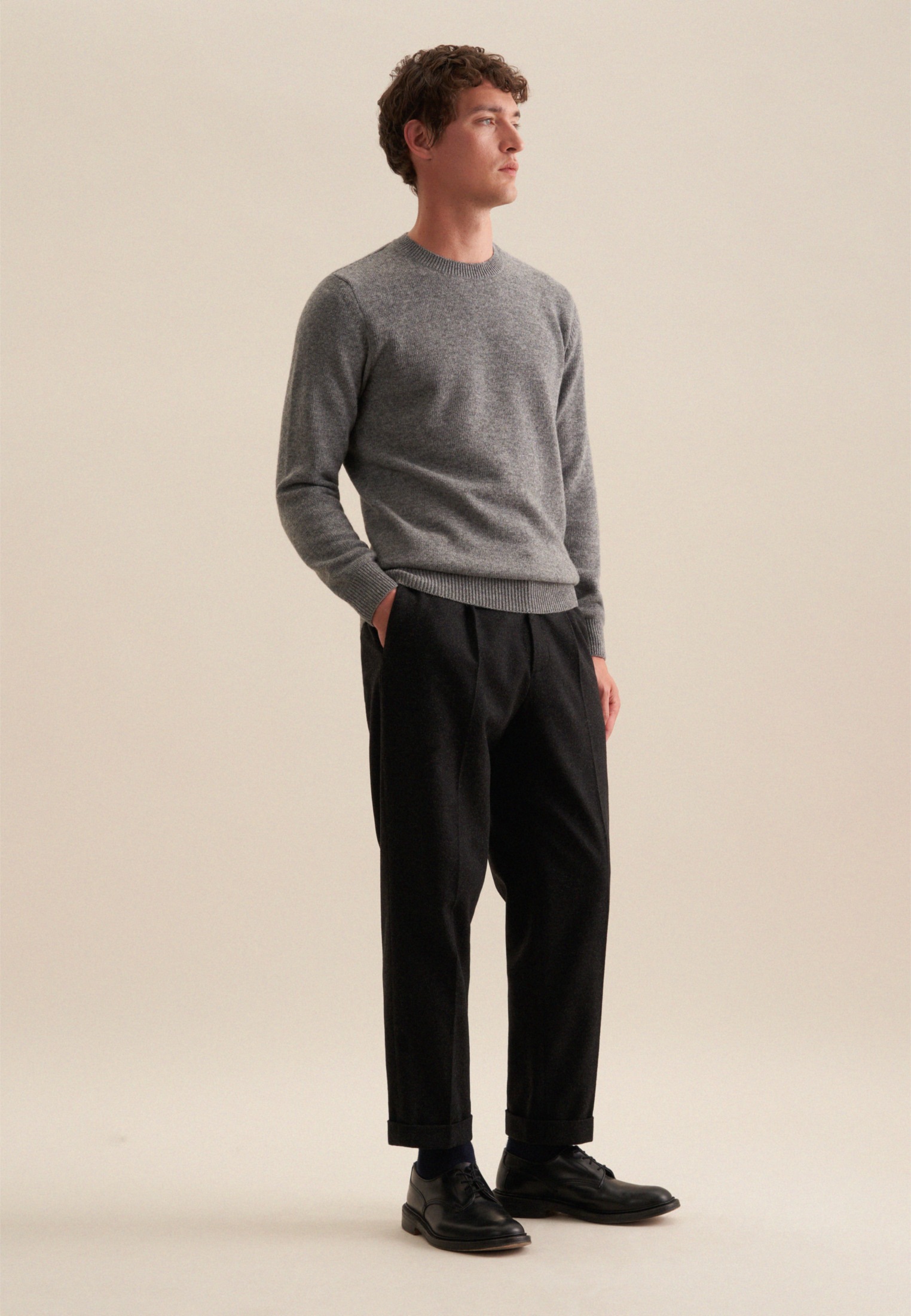 seidensticker Strickpullover »Regular«, Langarm Rundhals Uni