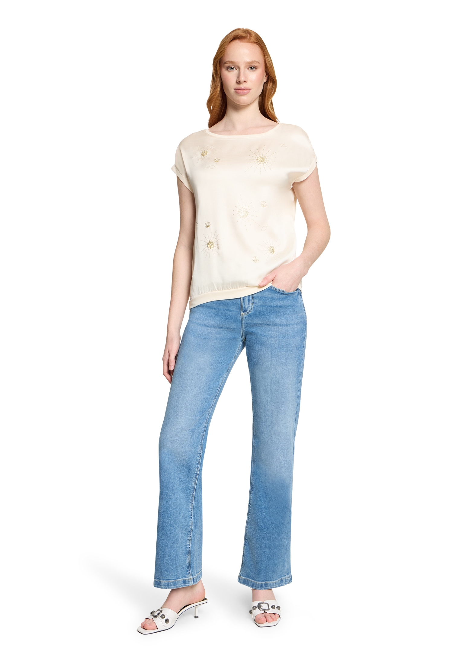 Cartoon Rundhalsshirt »Casual-Shirt mit Rippbündchen«