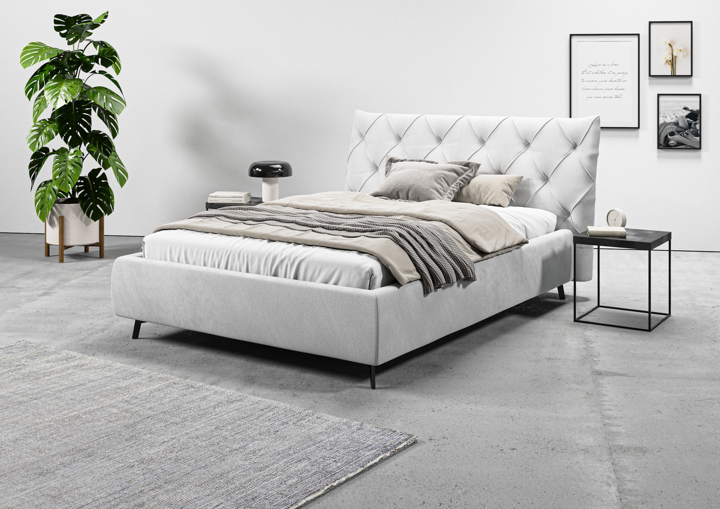 Home affaire »Elloree, in 4 Breiten bis 200cm, auch in Leder« Kopfteilhöhe 105 cm, belastbar bis 280 kg, auch in Überlänge 220cm