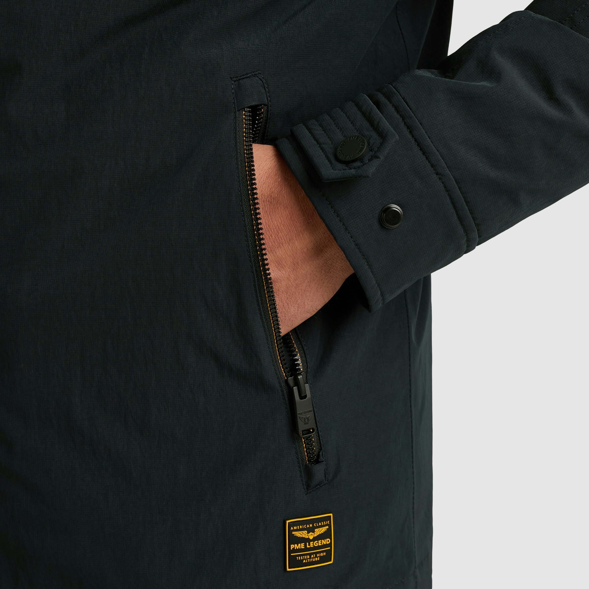 PME LEGEND Winterjacke mit Kapuze Herausnehmbares Fellimitat