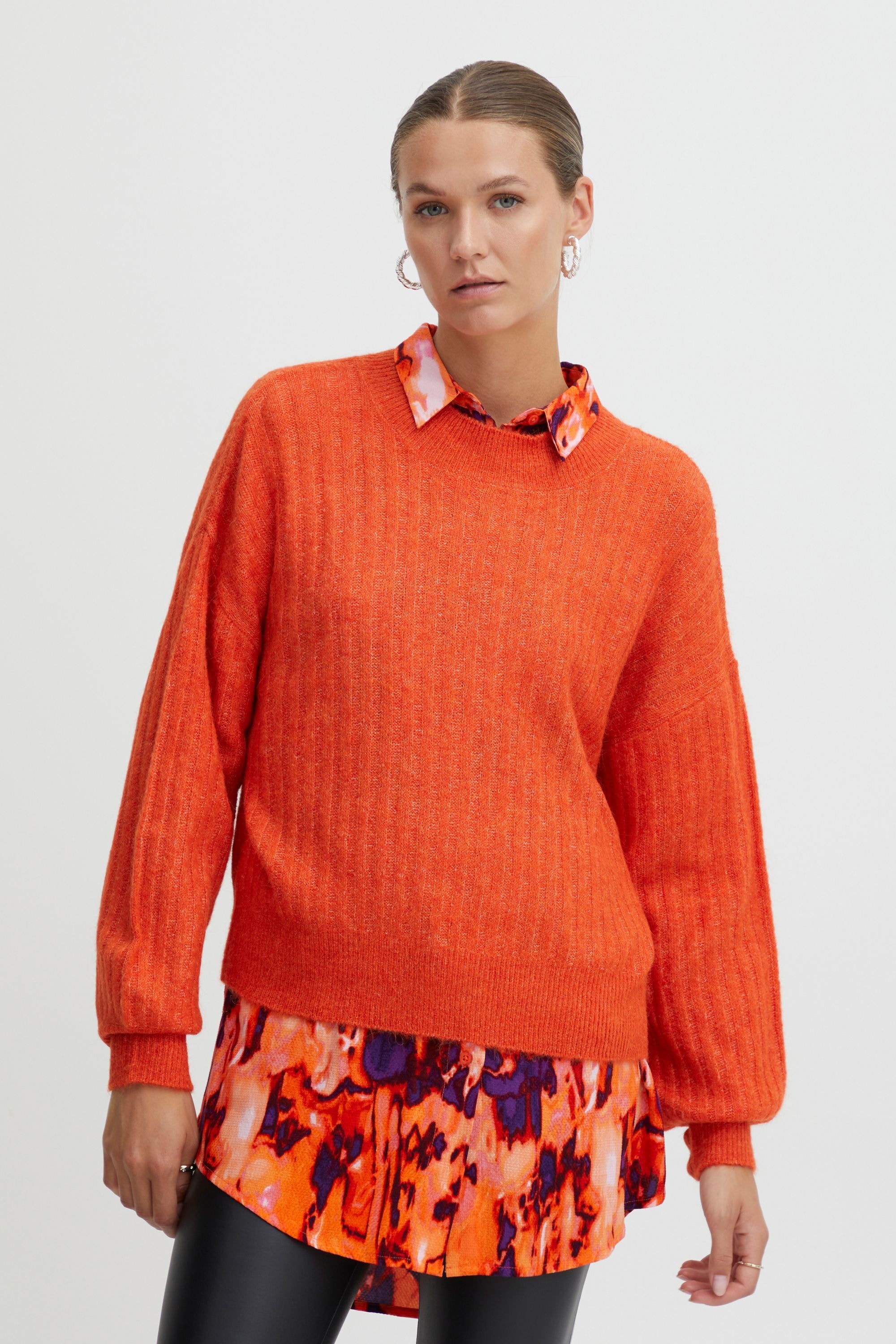 Ichi Strickfleece-Pullover »Strickpullover IHKamara«
