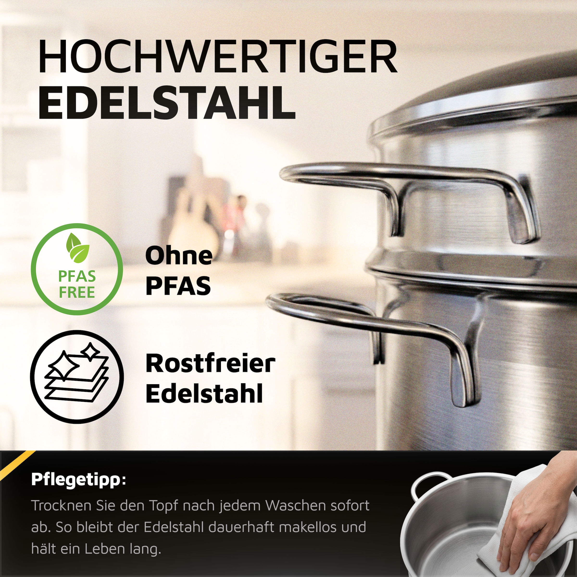 Krüger Spaghettitopf 1 Stk. tlg. Edelstahl 18/0