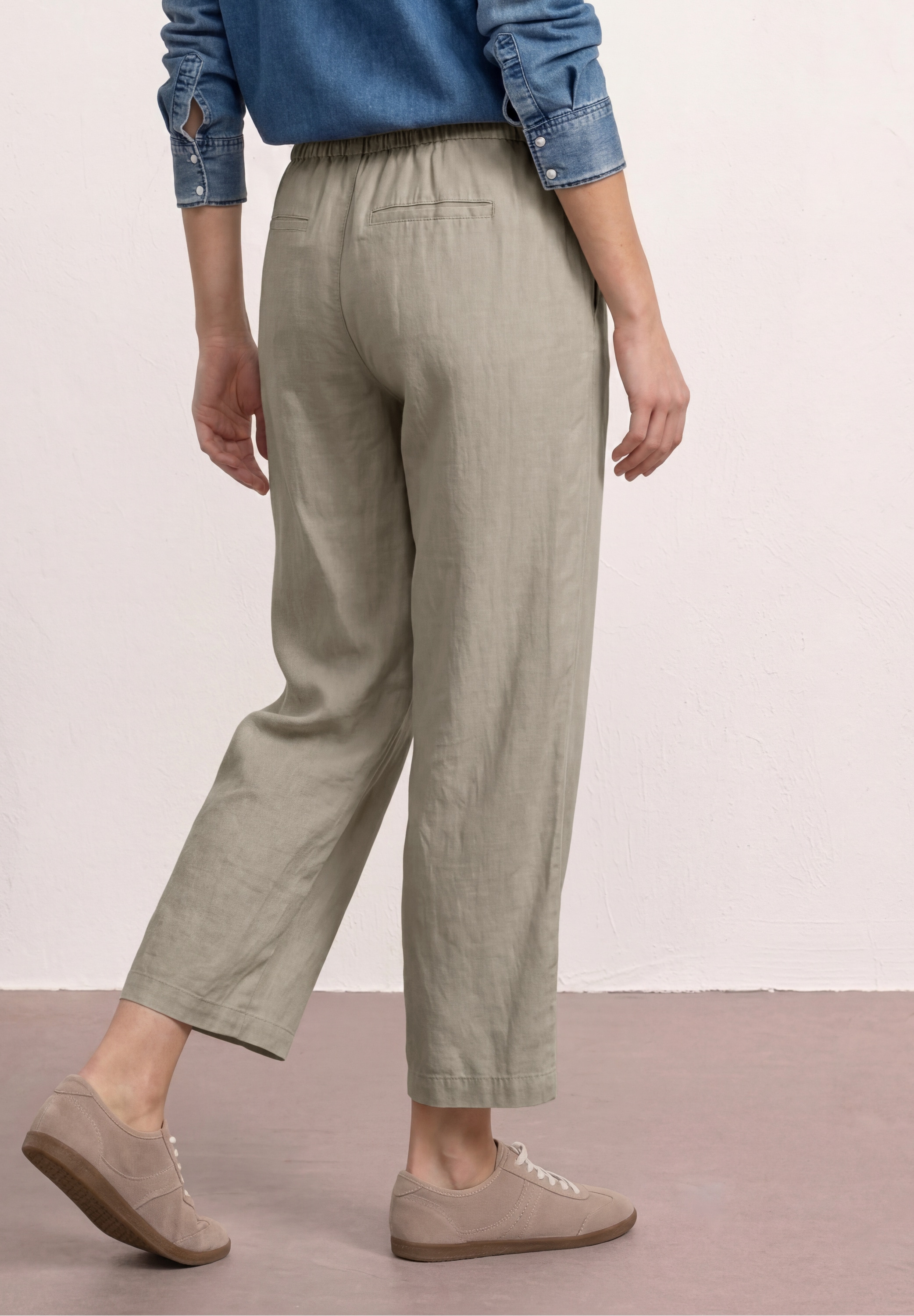 STREET ONE Stoffhose »Style Emee«  Leinenhose mit Schnallendetail