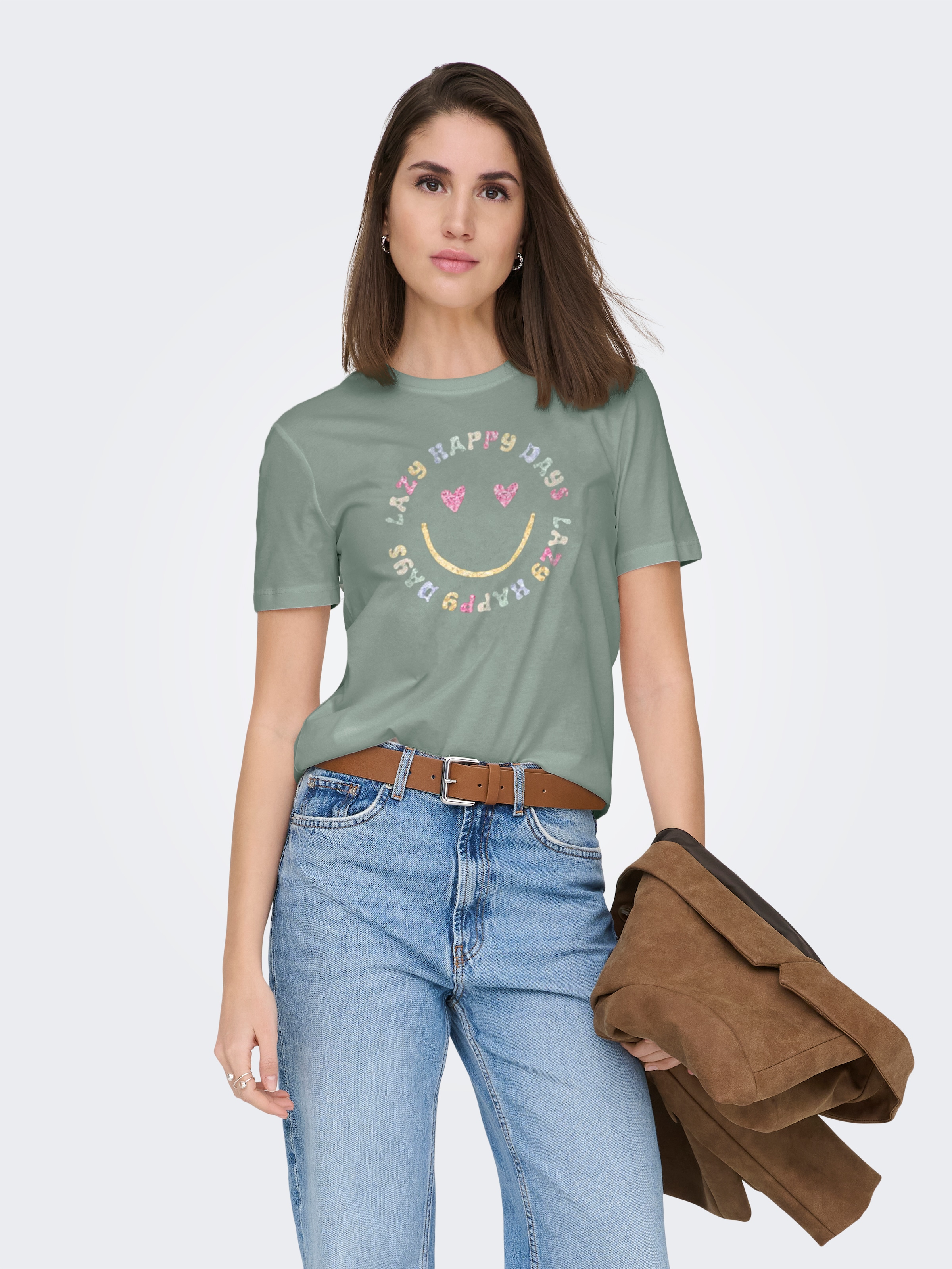 ONLY Kurzarmshirt »ONLKITA S/S TEE JRS NOOS« Baumwolle, regular fit