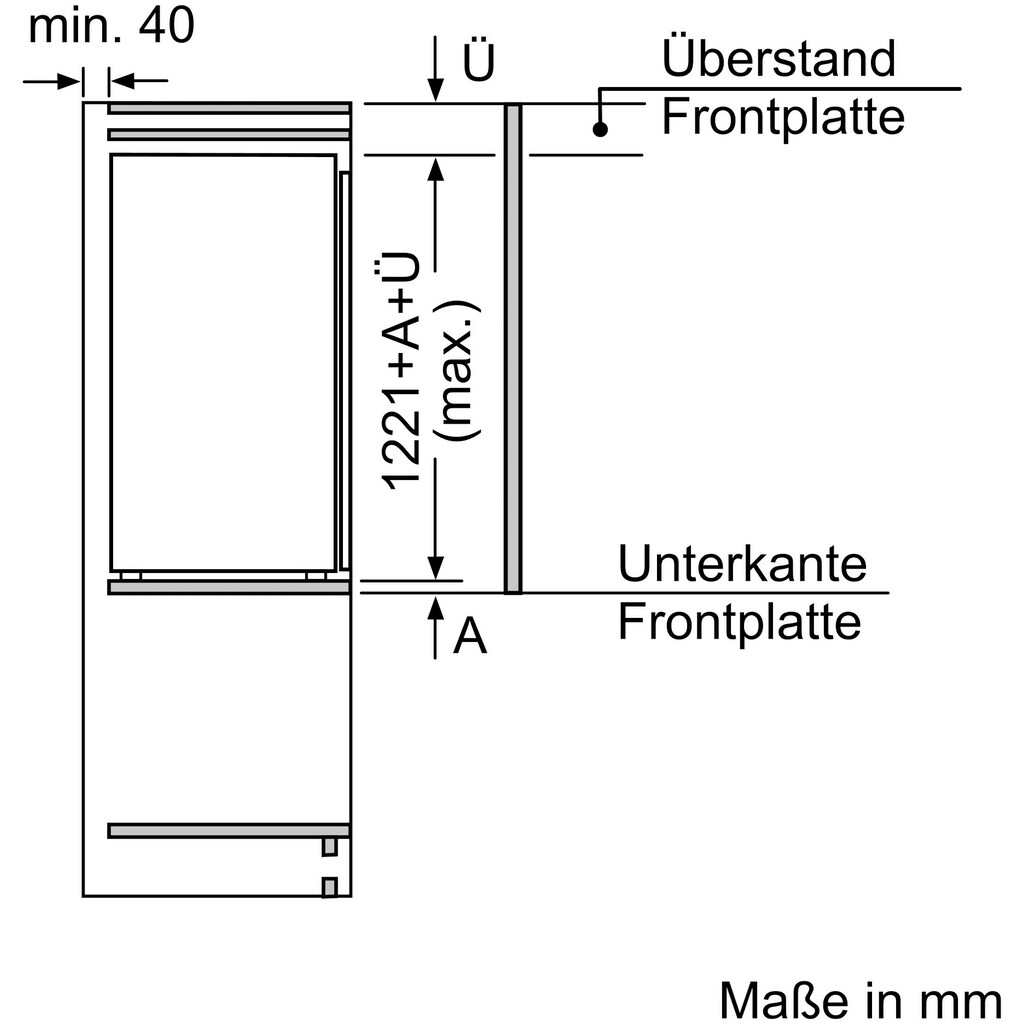 SIEMENS Einbaukühlschrank »KI42LADE0«, KI42LADE0, 122,1 cm hoch, 55,8 cm breit