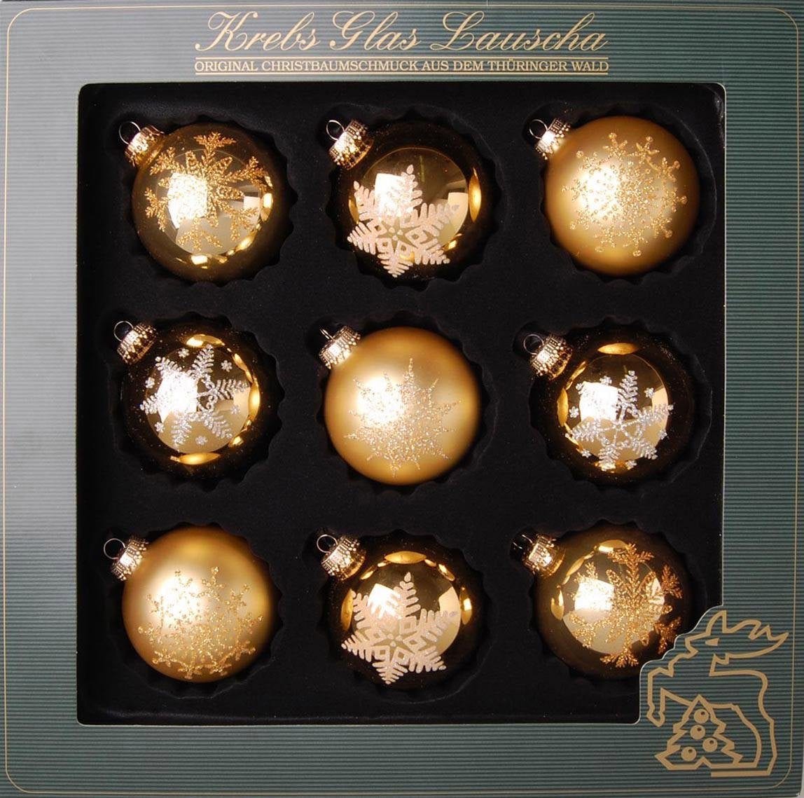 OTTO Lauscha Online St.), (Set, Shop Glas«, mundgeblasen, Weihnachtsbaumkugel Christbaumkugeln »Weihnachtsdeko, 9 Glas mit Christbaumschmuck, im Krebs Dekor