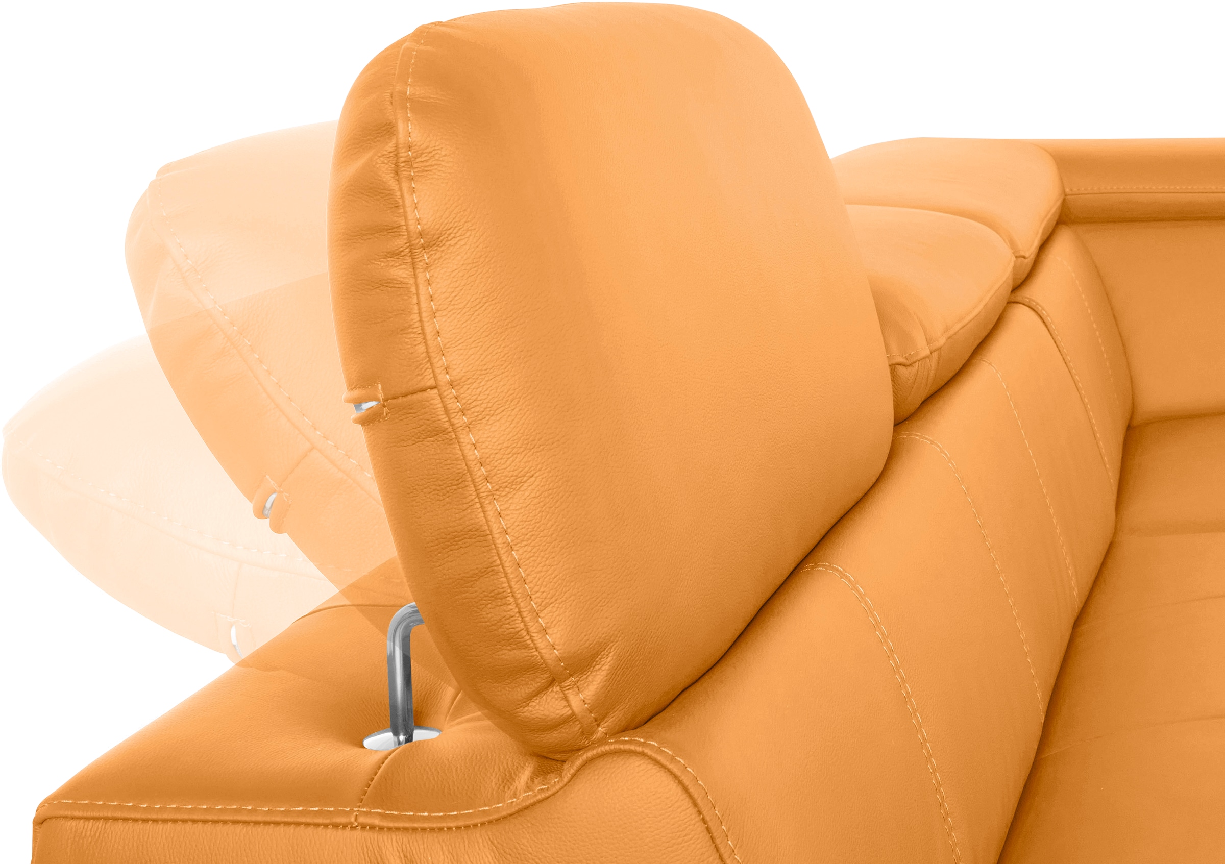 COTTA Ecksofa »Chef L-Form«, mit Kopfteilverstellung, edle Metallkufen, wahlweise mit Bettfunktion