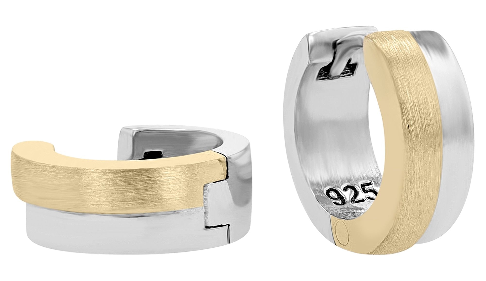 Adelia´s Paar Creolen »Damen Ohrringe ¿ Klappcreole aus 925 Silber«