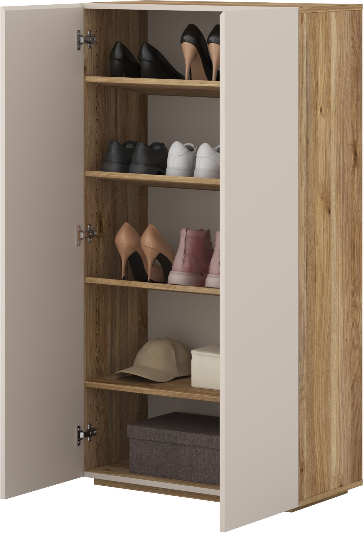 INOSIGN Schuhschrank »Criss moderner Griffloser Stauschrank, Allzweckschrank, Schuhkommode«, Mehrzweckschrank, Breite 70 cm, inclusive 4 verstellbare Einlegeböden