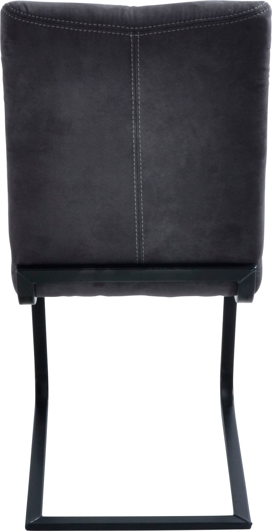 K+W Komfort & Wohnen Freischwinger »Floyd« () Kontrastnaht, Freischwingergestell aus Vierkantrohr Roheisen schwarz