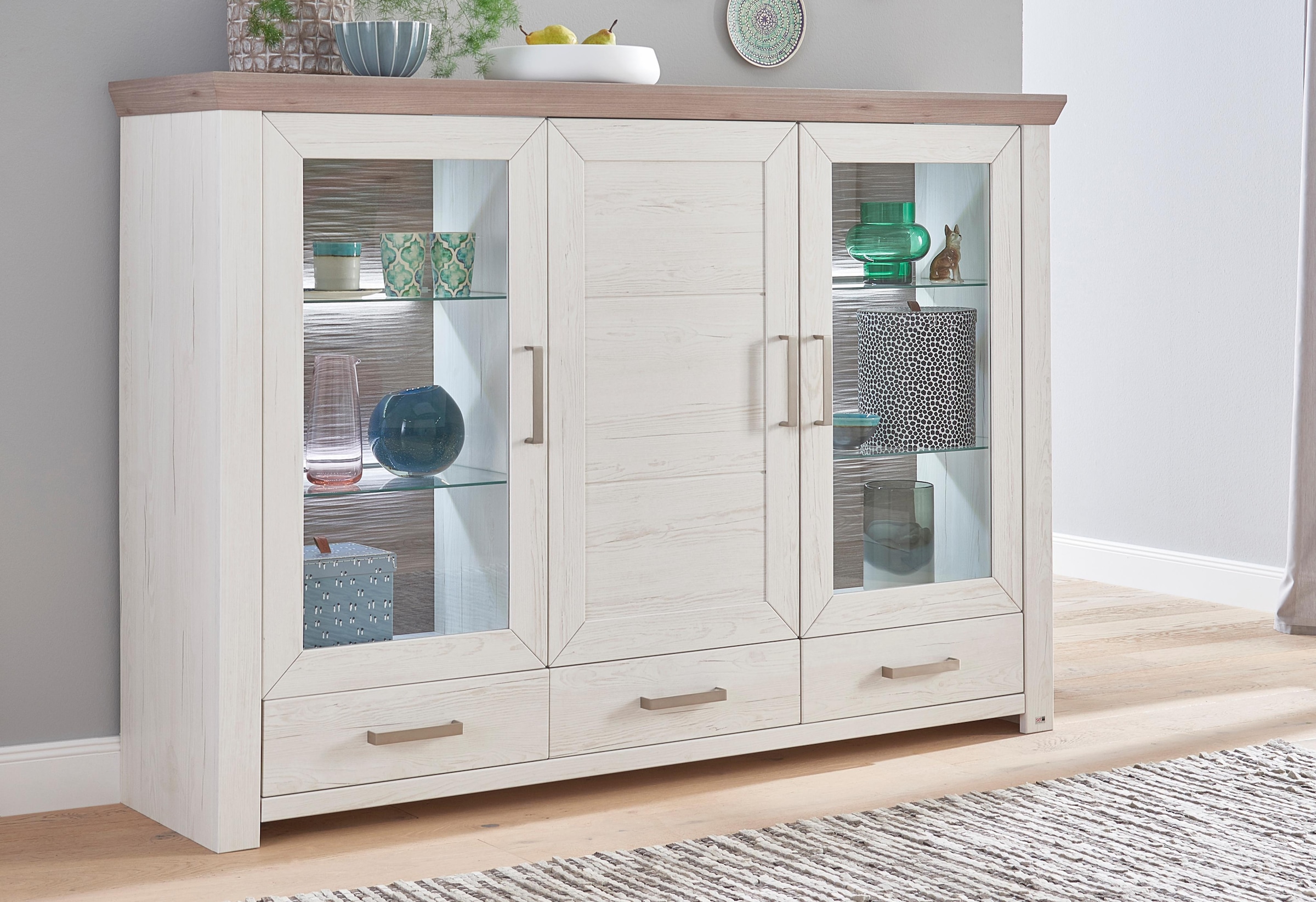 set one by Musterring Highboard »york«, Typ 57,Breite 184 cm