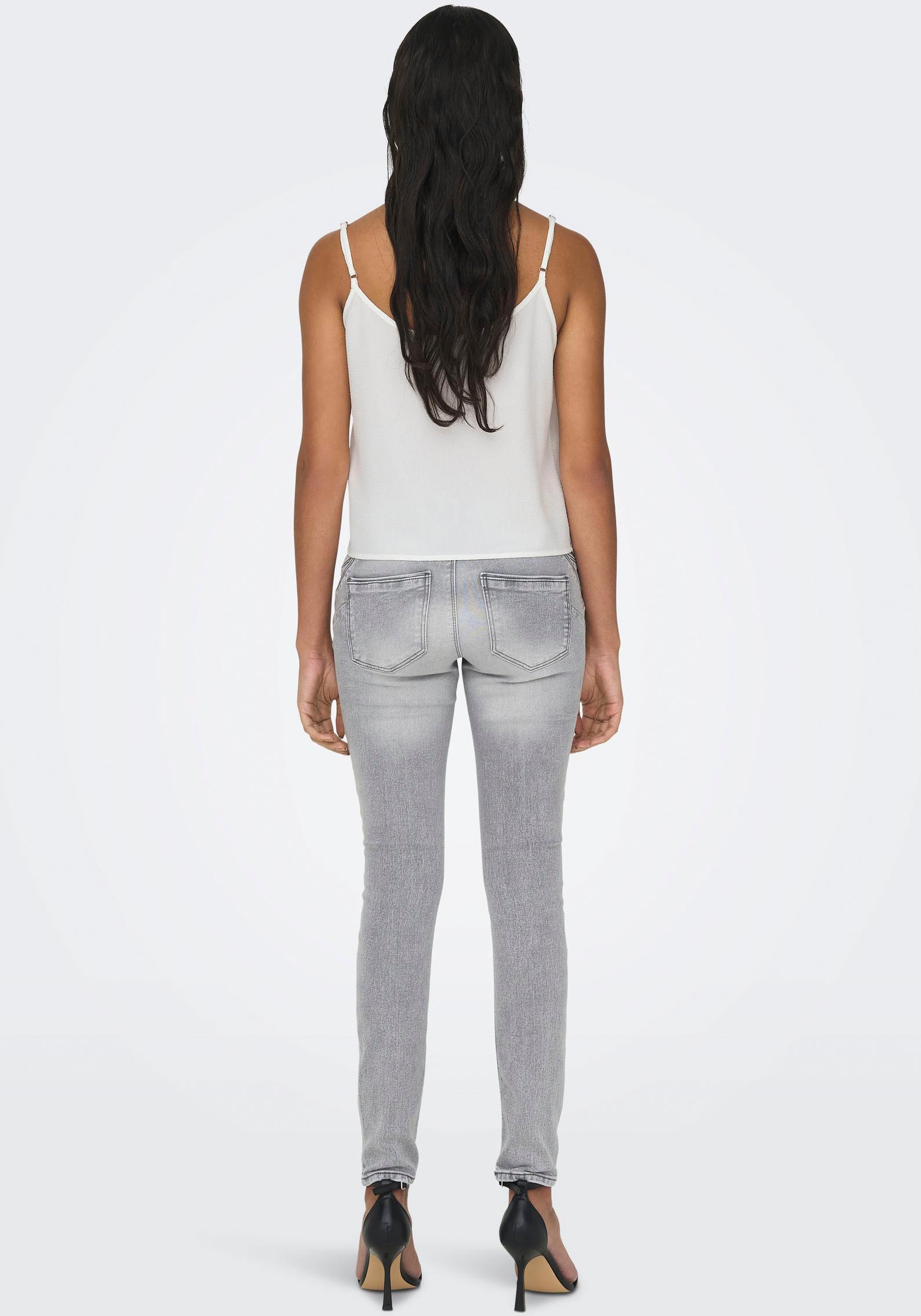 ONLY Trägertop »ONLLECEY SL KNOT SINGLET NOOS WVN« Materialmix, regular fit