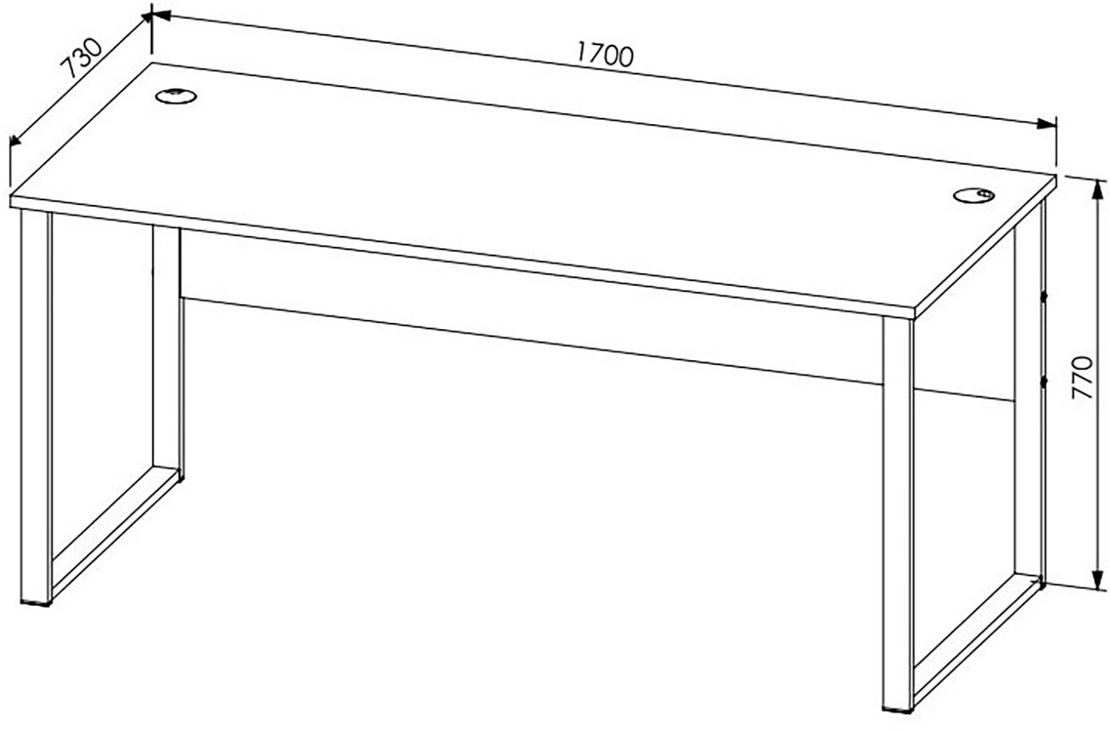 Innostyle Schreibtisch »Memphis Schreibtisch, 170x77x73cm (B/H/T)«, (1 St.), ABS-Kantenschutz, Soft Touch Oberfläche