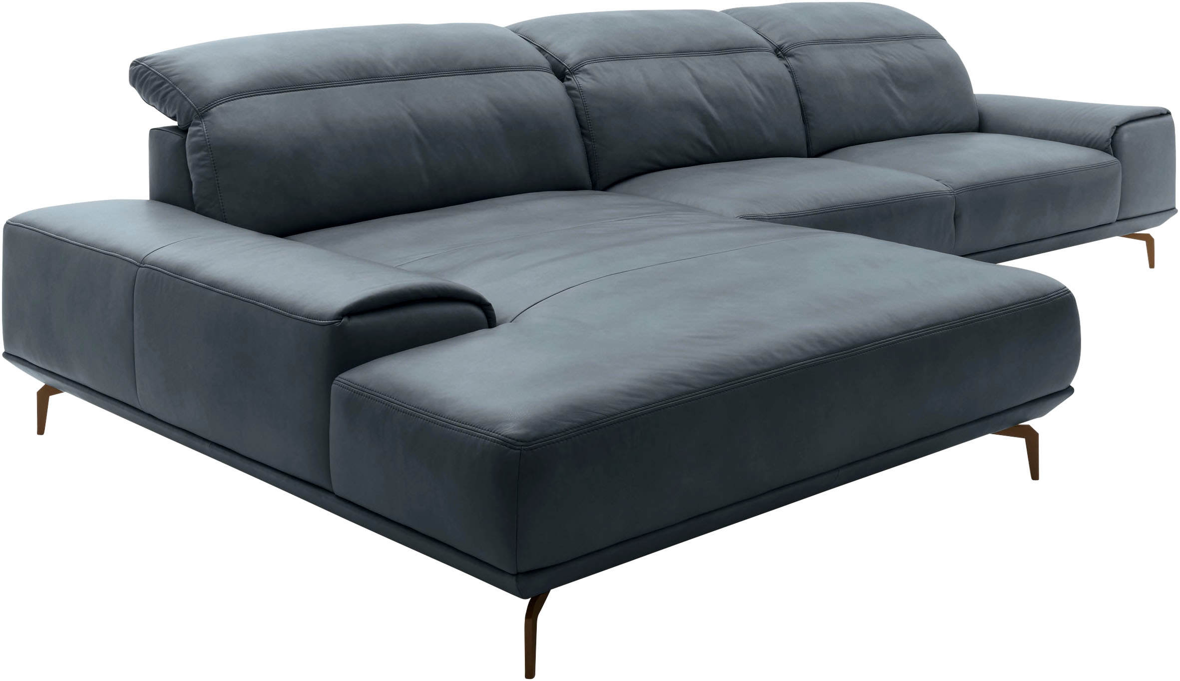 Musterring Wohnlandschaft »MR 2490«, Bronze-Fuß, Sitzhöhe 48cm, wahlweise mit Funktionen, Maße 342 x 207 cm