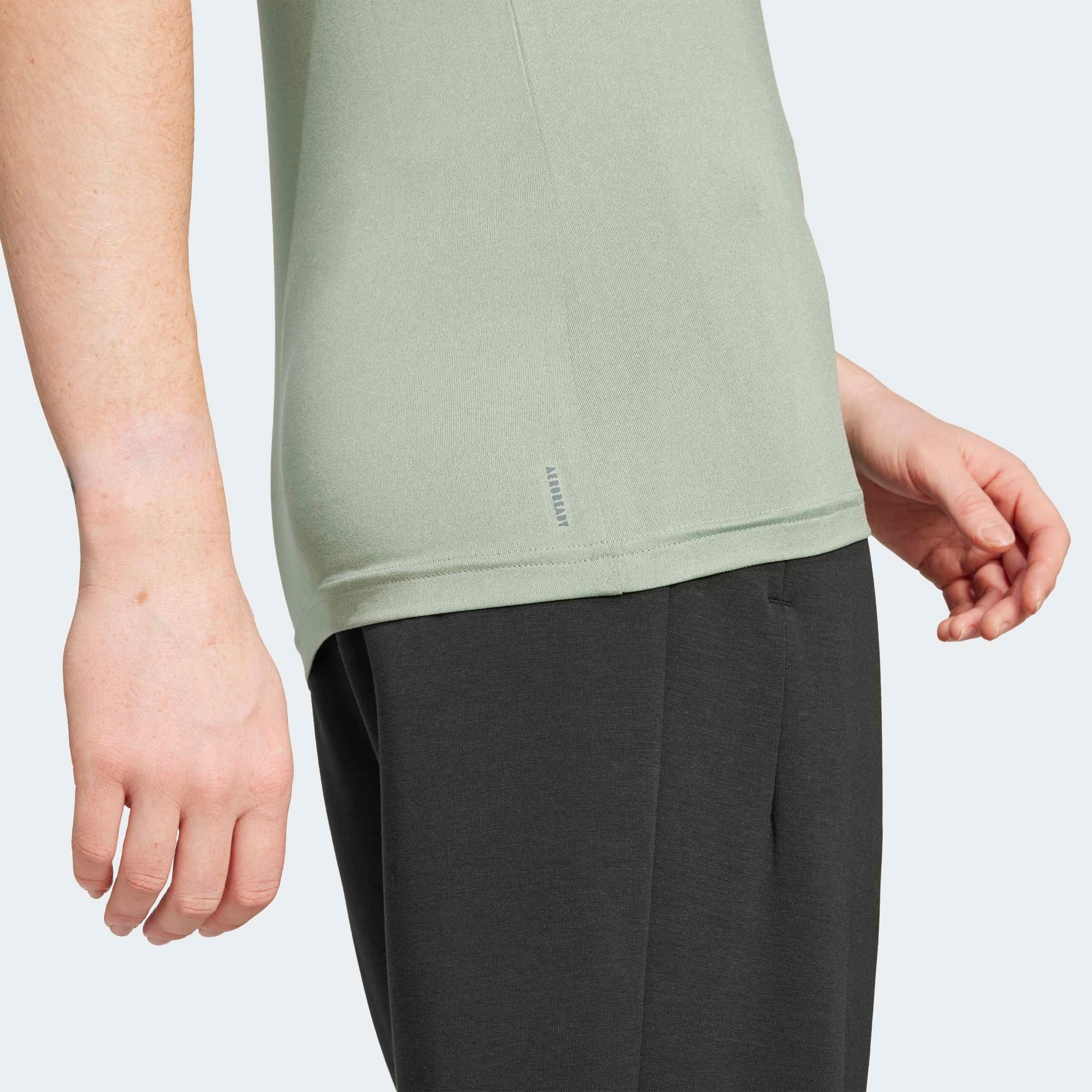 adidas Performance T-Shirt »AEROREADY TRAIN ESSENTIALS MINIMAL BRANDING V-NECK«, Trainingsshirt, feuchtigkeitsabsorbierend mit V Ausschnitt