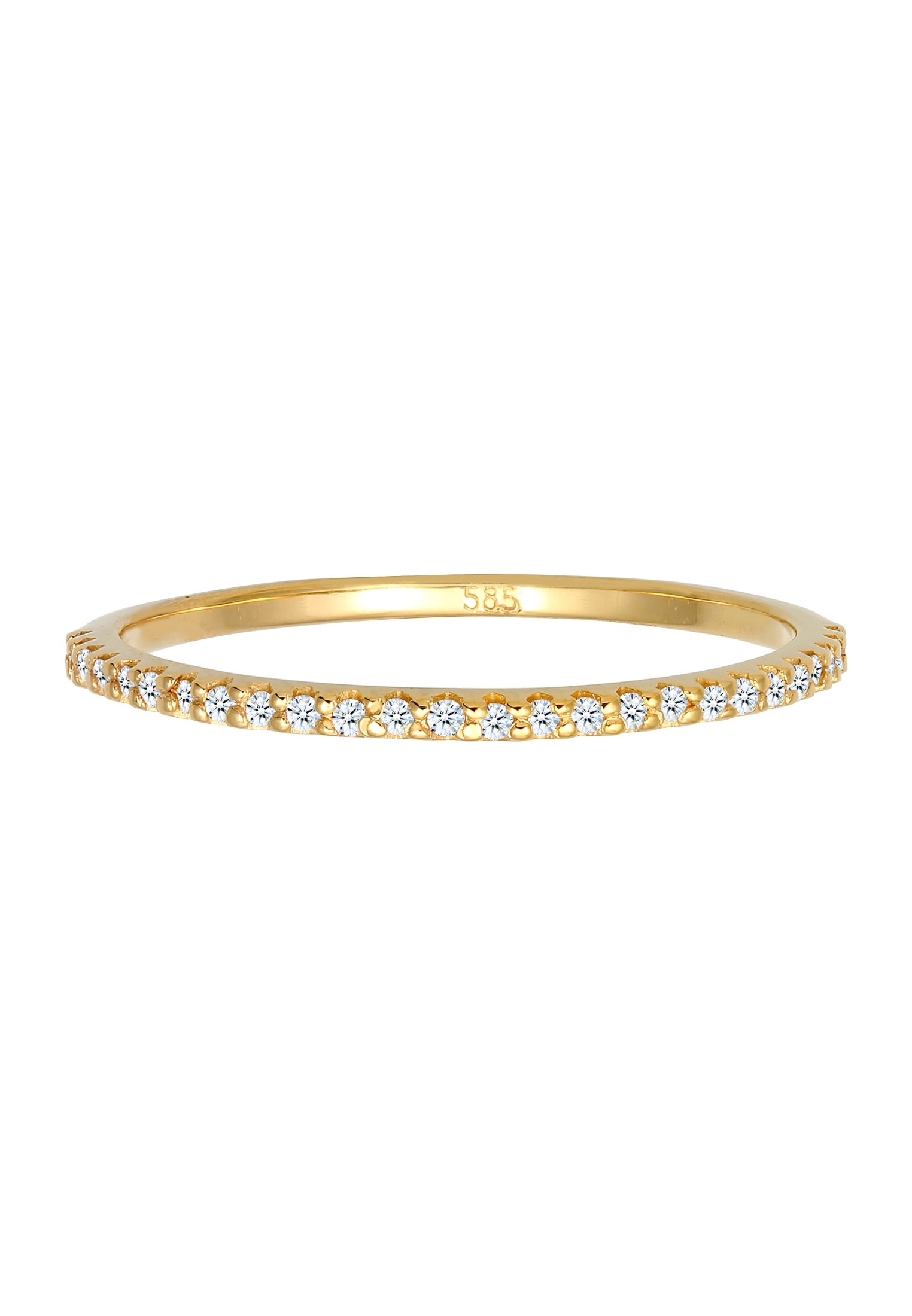 Elli DIAMONDS Diamantring »Ring Geo Microsetting Diamant (0.125 ct.) 585 Gelbgold«