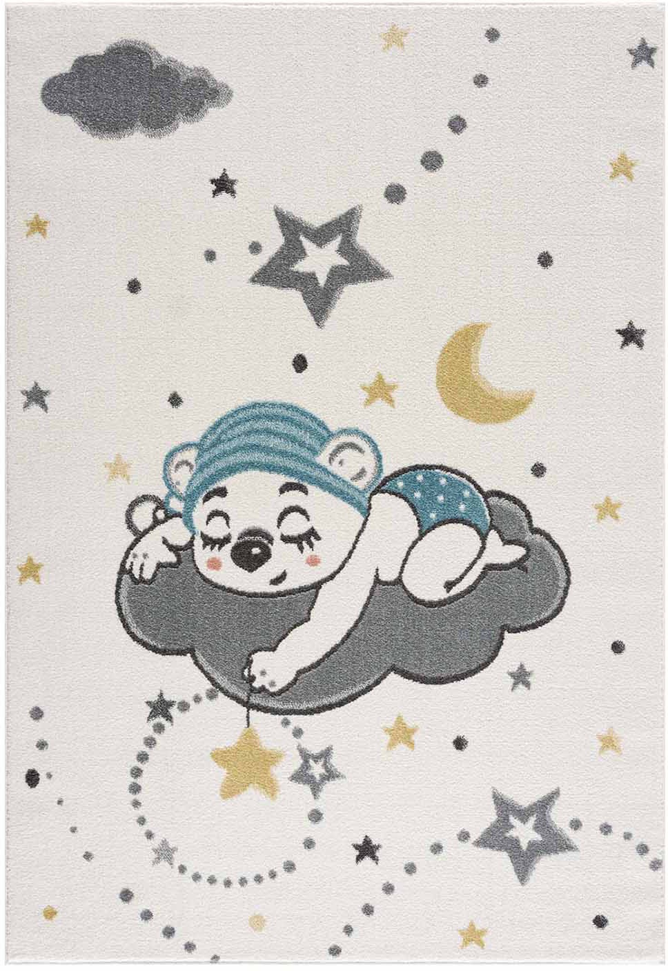 Carpet City Kinderteppich »Anime9385«, rechteckig, 11 mm Höhe, Babyteppich, Sterne, Mond, Nachthimmel, Weicher Flor, Pflegeleicht
