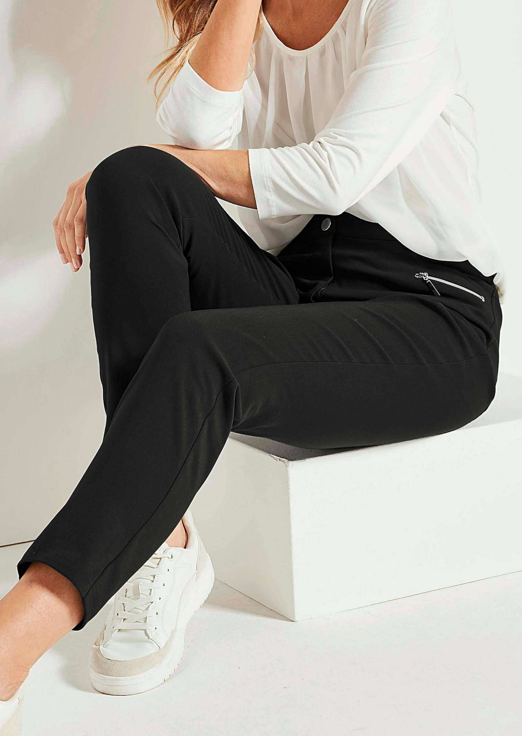 GOLDNER Stretch-Hose »Kurzgröße Lange Schlupfhose BELLA«