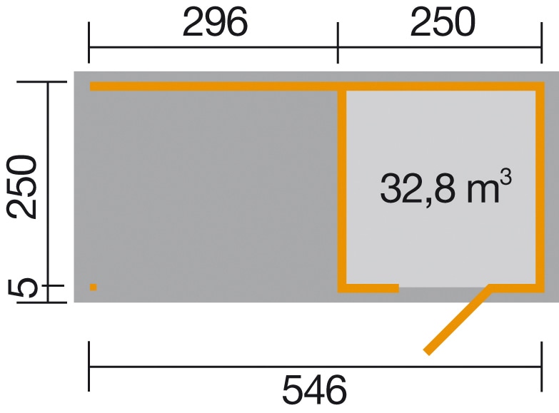 weka Gartenhaus »wekaLine 413A Gr.2«, (Set)