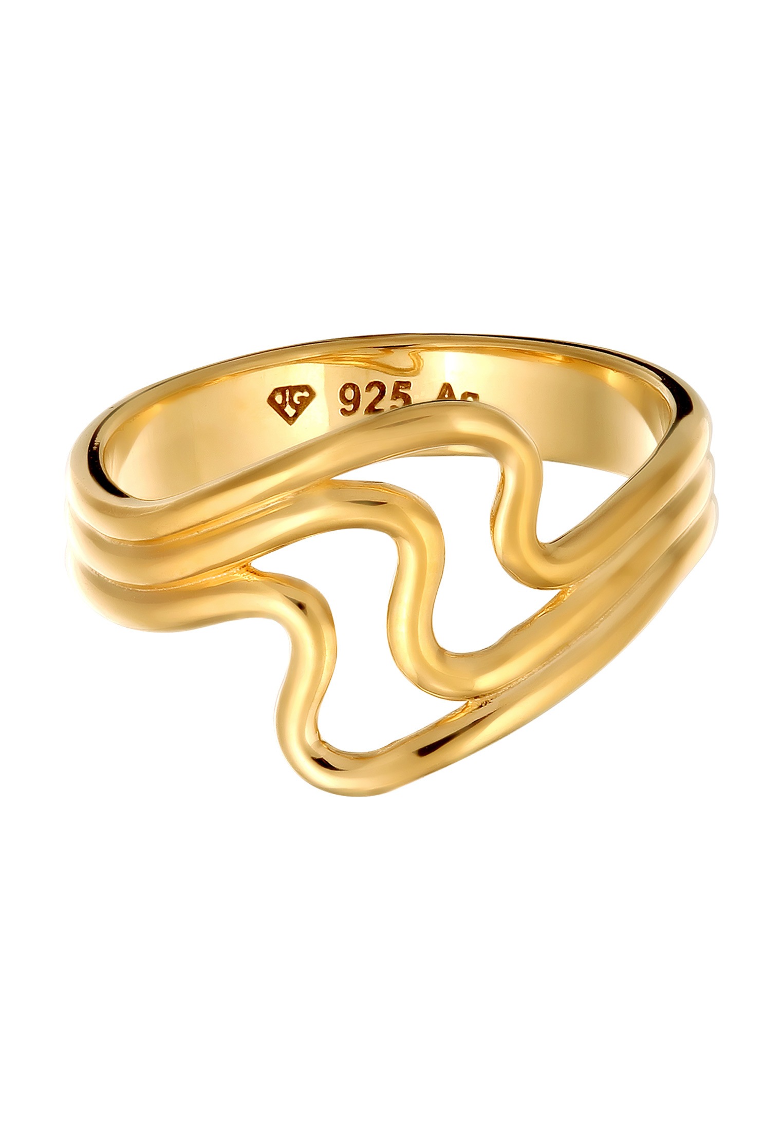 Elli Silberring »Ring Wellen Modern Filigran 925 Sterling Silber«
