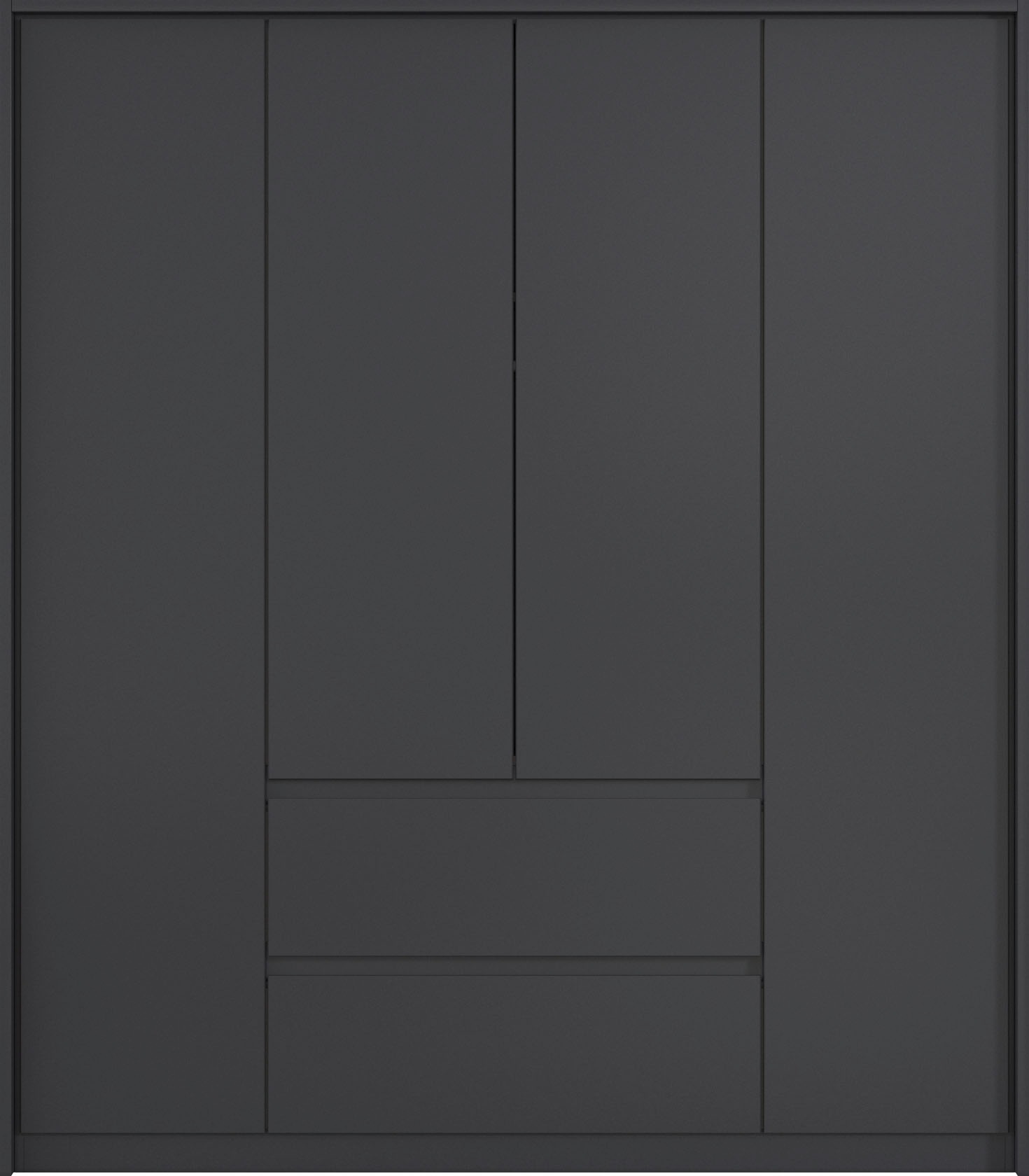 rauch Drehtürenschrank »Mainz mit Passepartout« optional mit Beleuchtung, Außentüren mit Push-to-Open Funktion