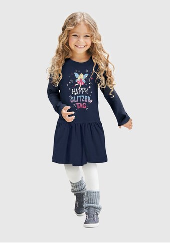 KIDSWORLD Jerseykleid »HAPPY GLITZER TAG«, mit glitzerndem Print kaufen