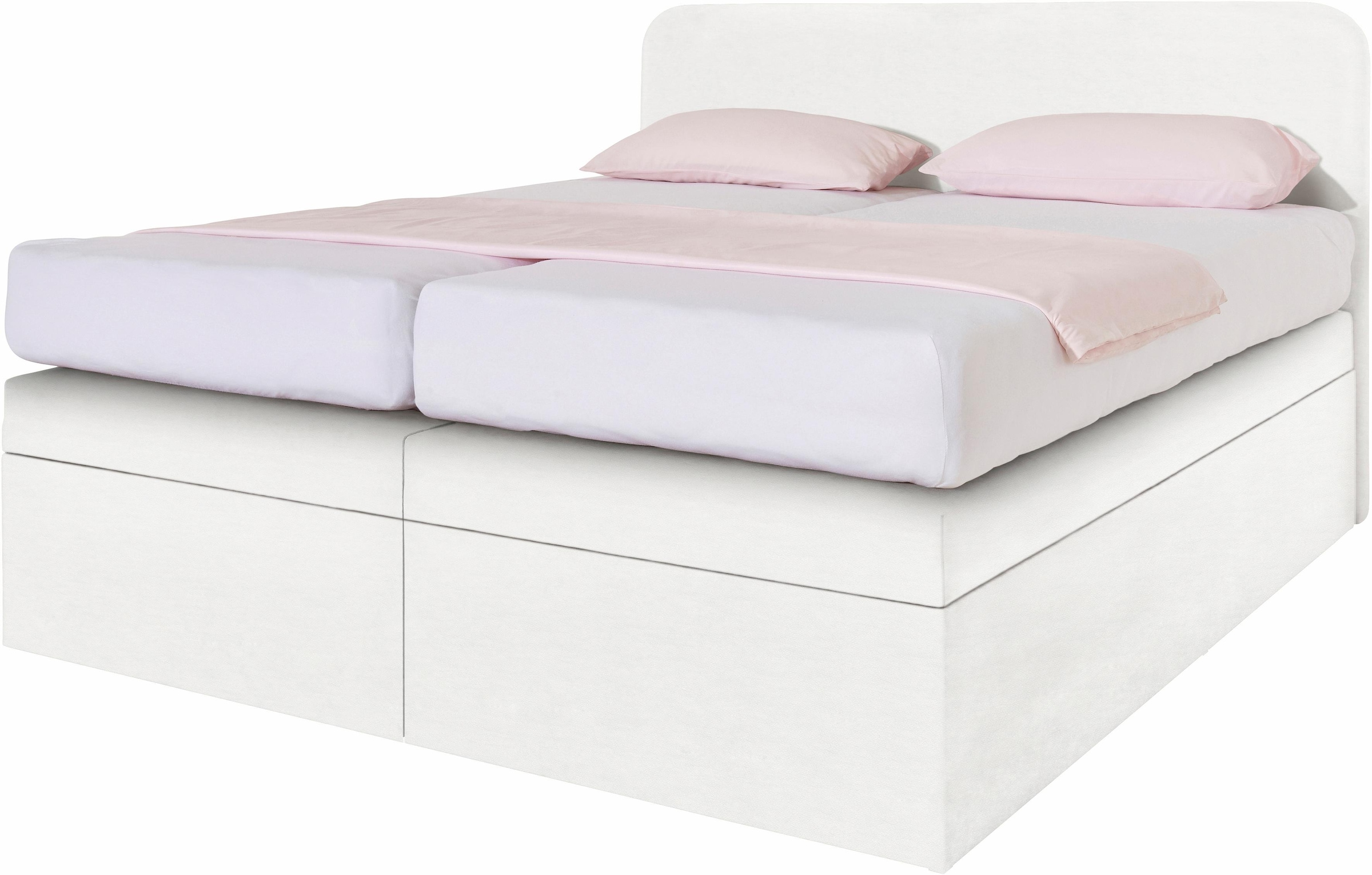 Boxspringbett, wahlweise mit Bettkasten und 2 Matratzenqualitäten